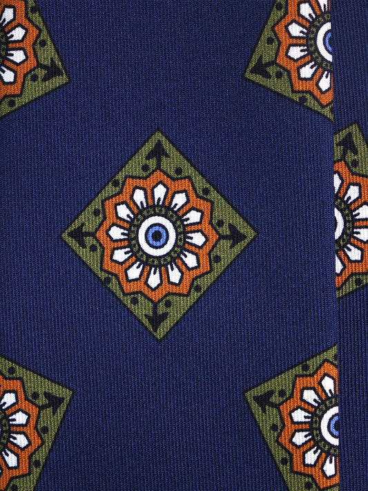 Blue/Green 3 Folds MATERA in English Madder Silk