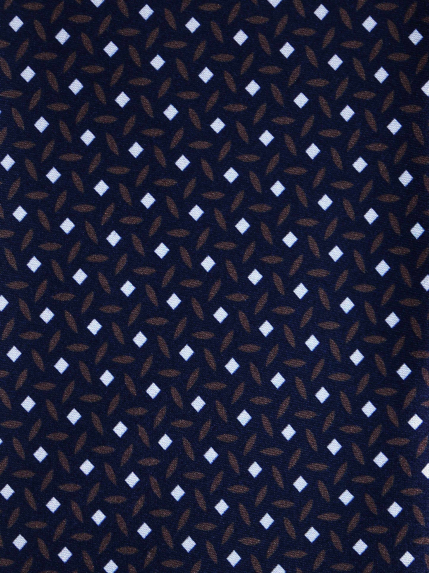Blue/Grey 3 Folds DEBHORA Printed Silk Satin Tie