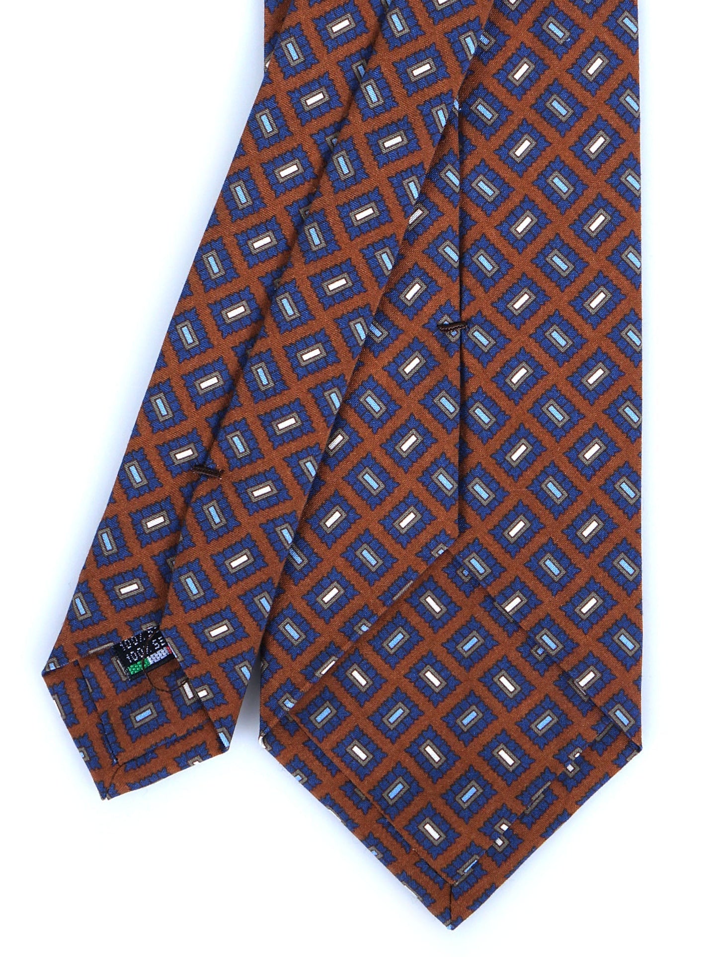 3 Fold Brown SOPHIE Madder Silk Tie