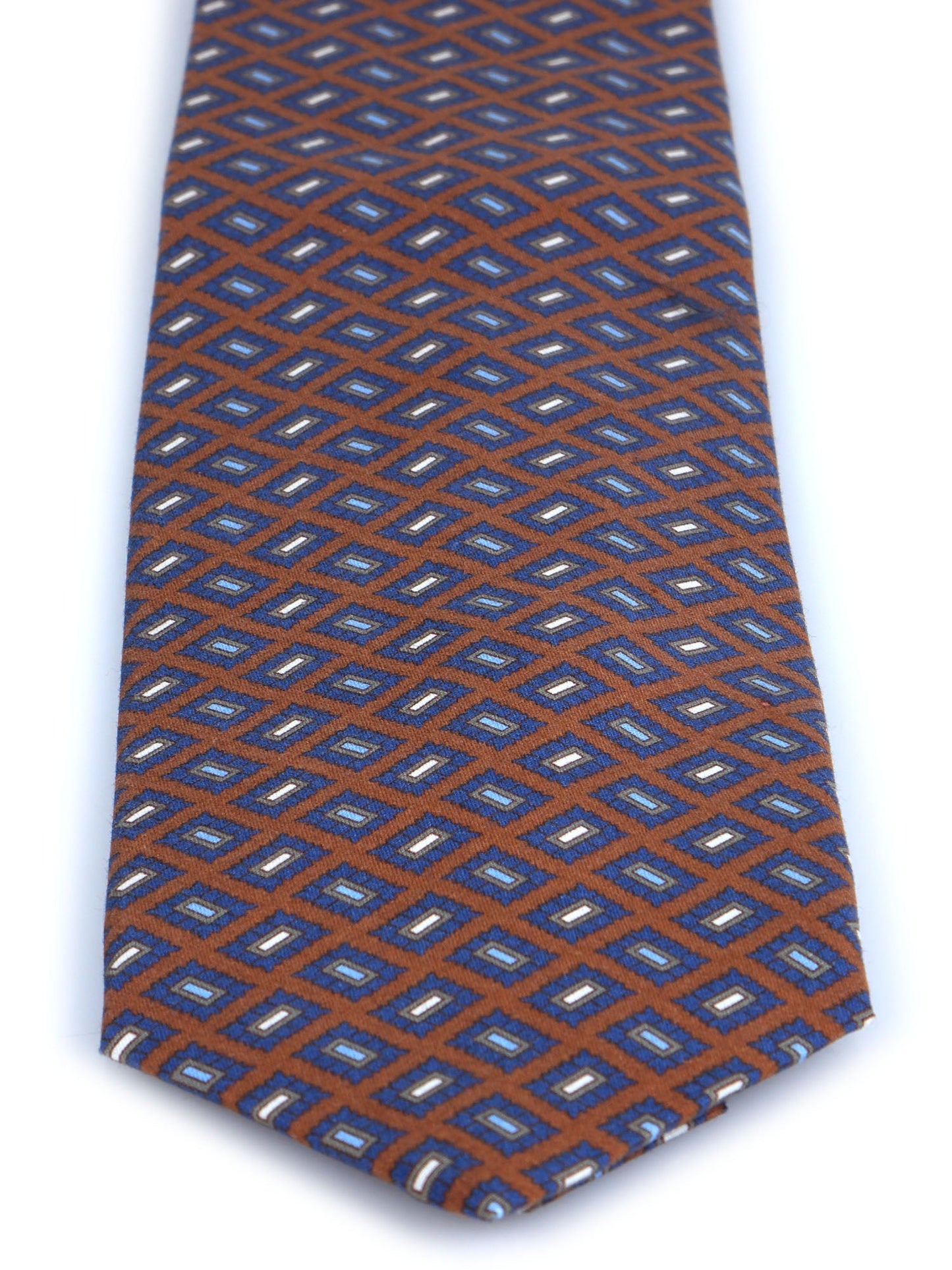 3 Fold Brown SOPHIE Madder Silk Tie