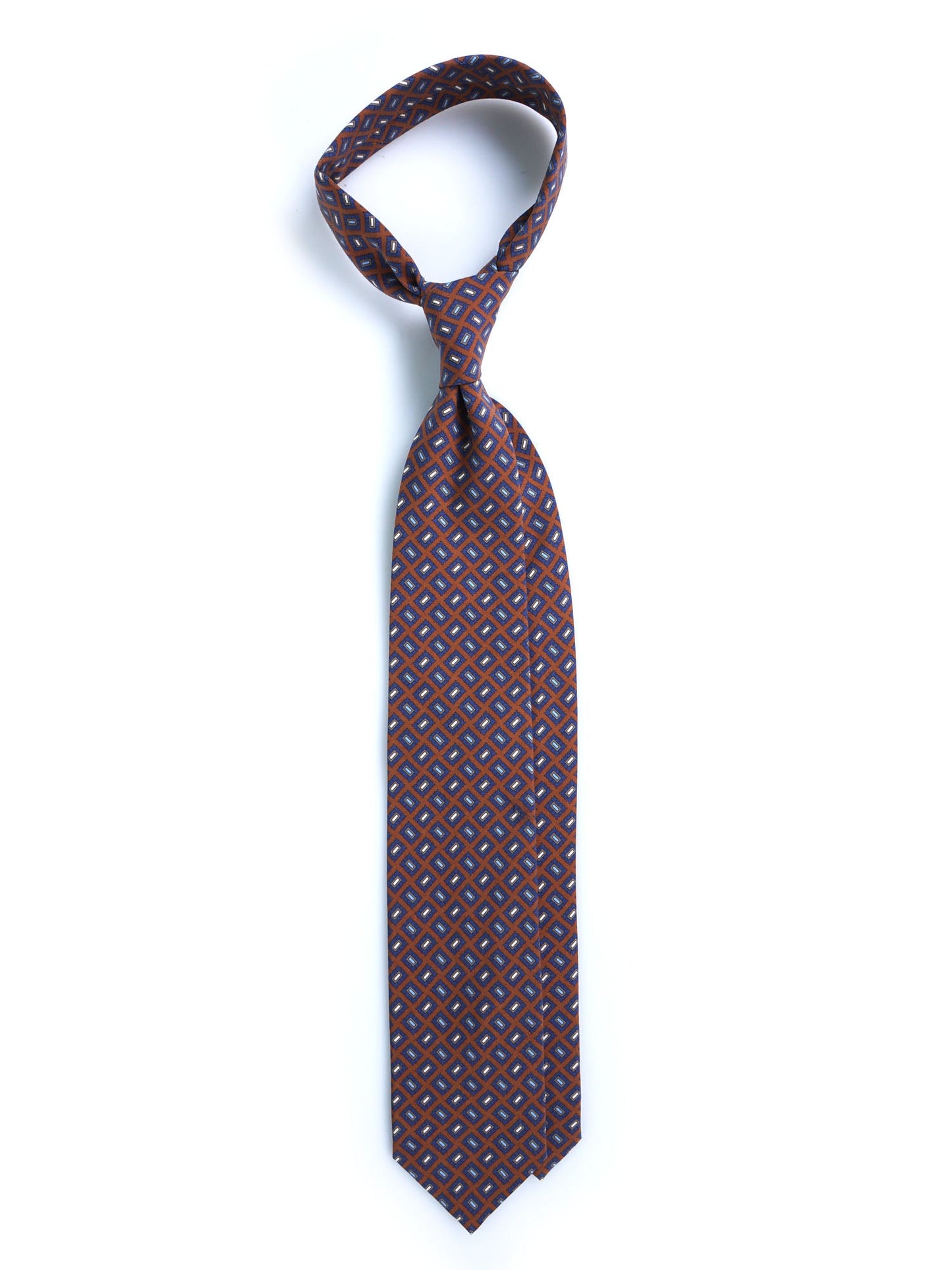 3 Fold Brown SOPHIE Madder Silk Tie