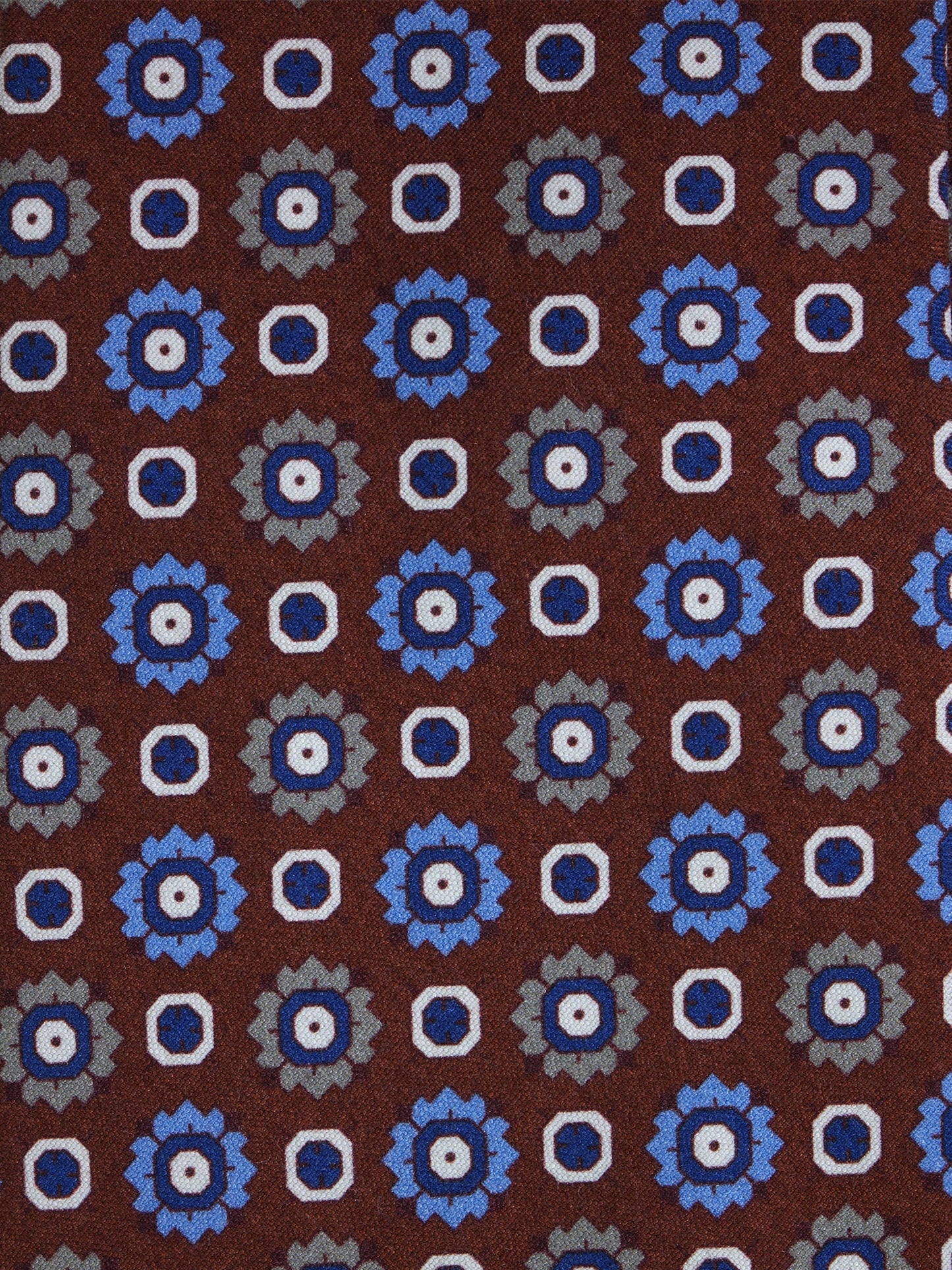 3 Folds Brown FEMINI Tie in Madder Silk