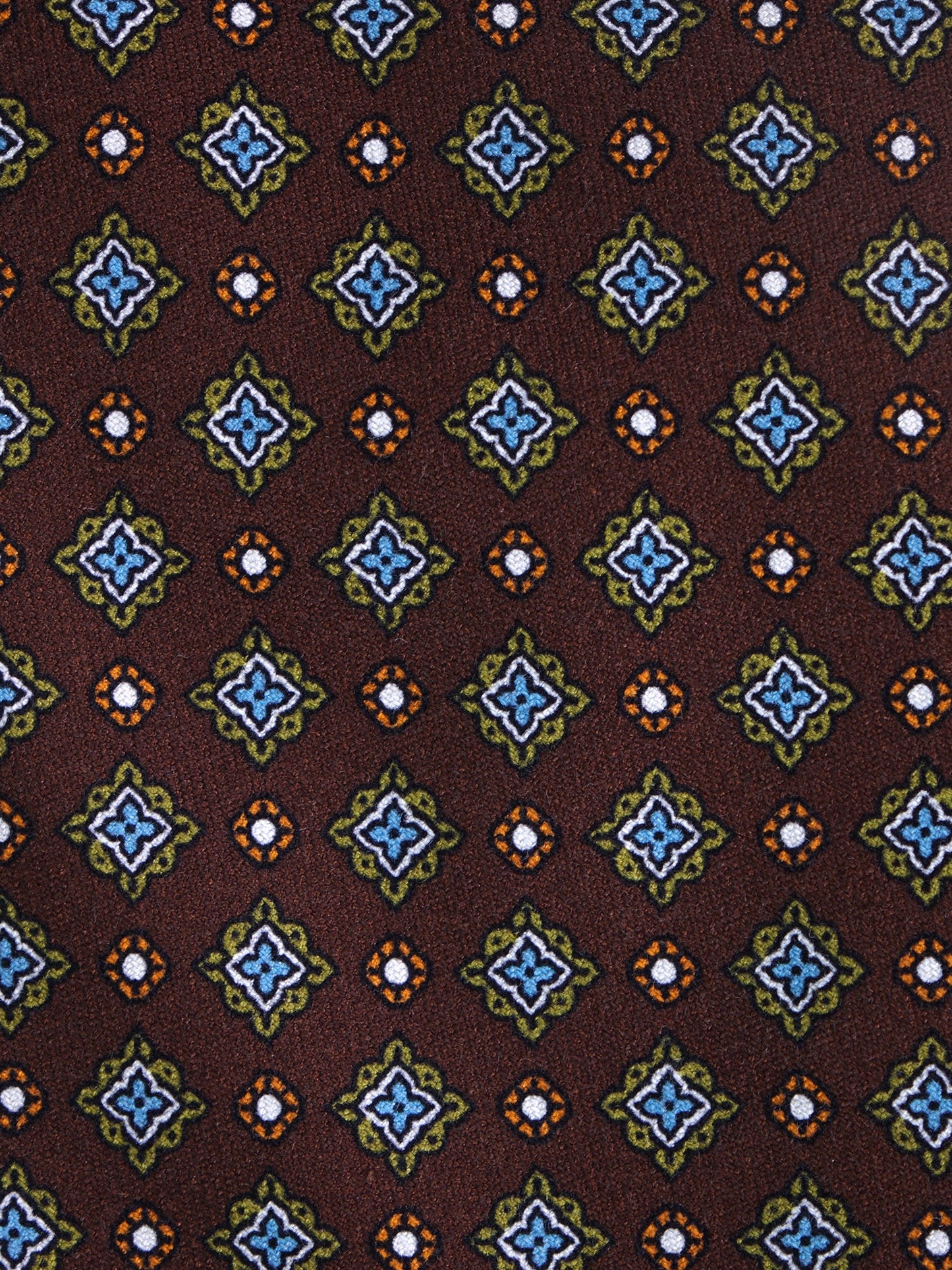 Brown Tie 3 Folds MANTOVA in Italian Madder Silk
