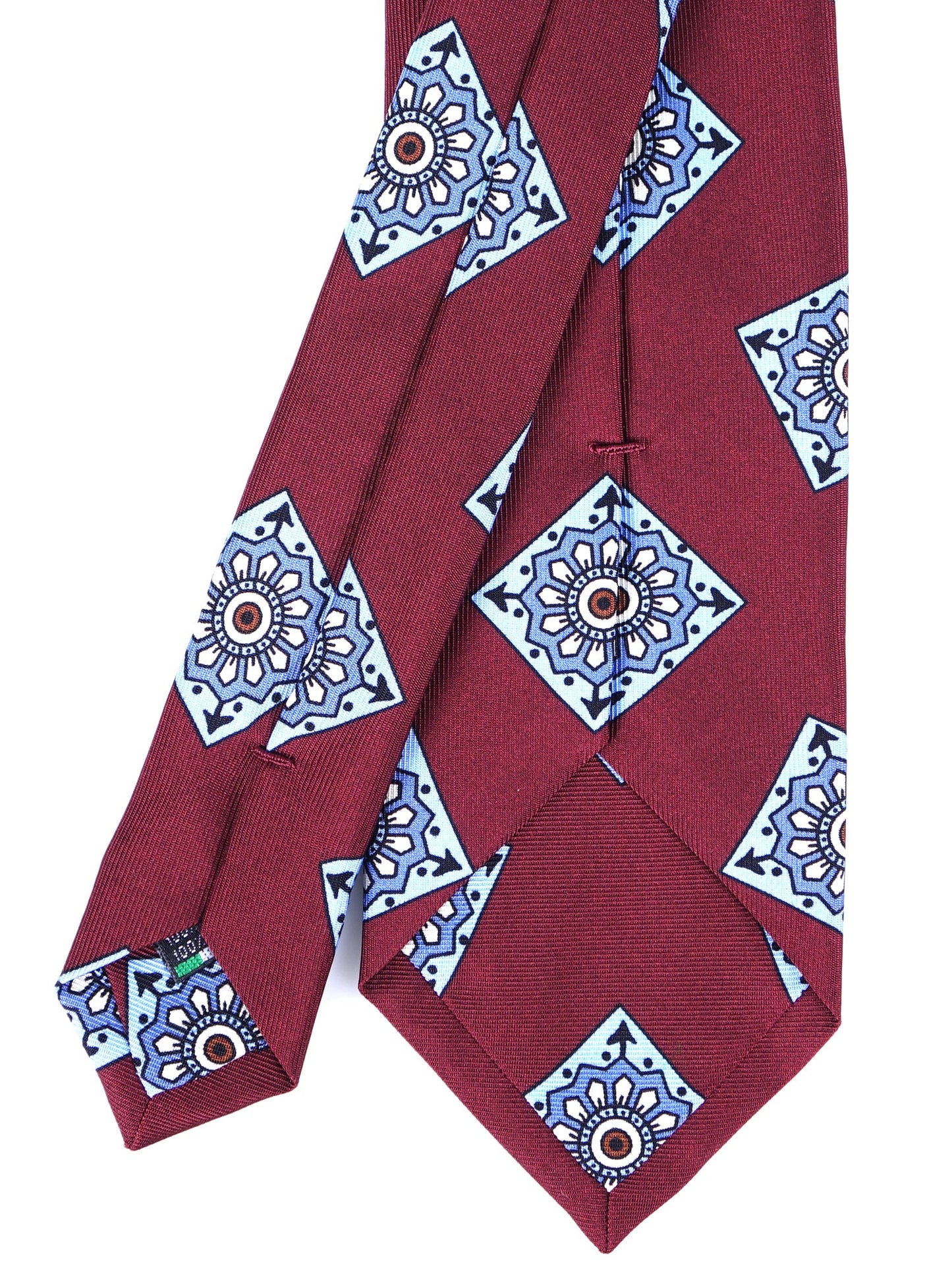 Bordeaux Tie 3 Folds MATERA in English Madder Silk