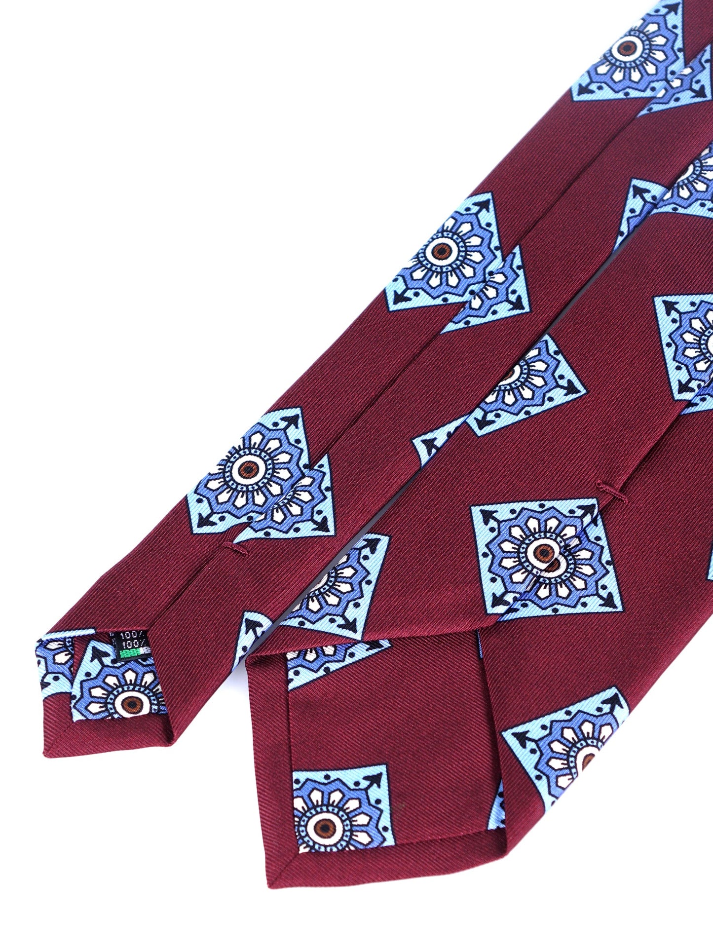 Bordeaux Tie 3 Folds MATERA in English Madder Silk