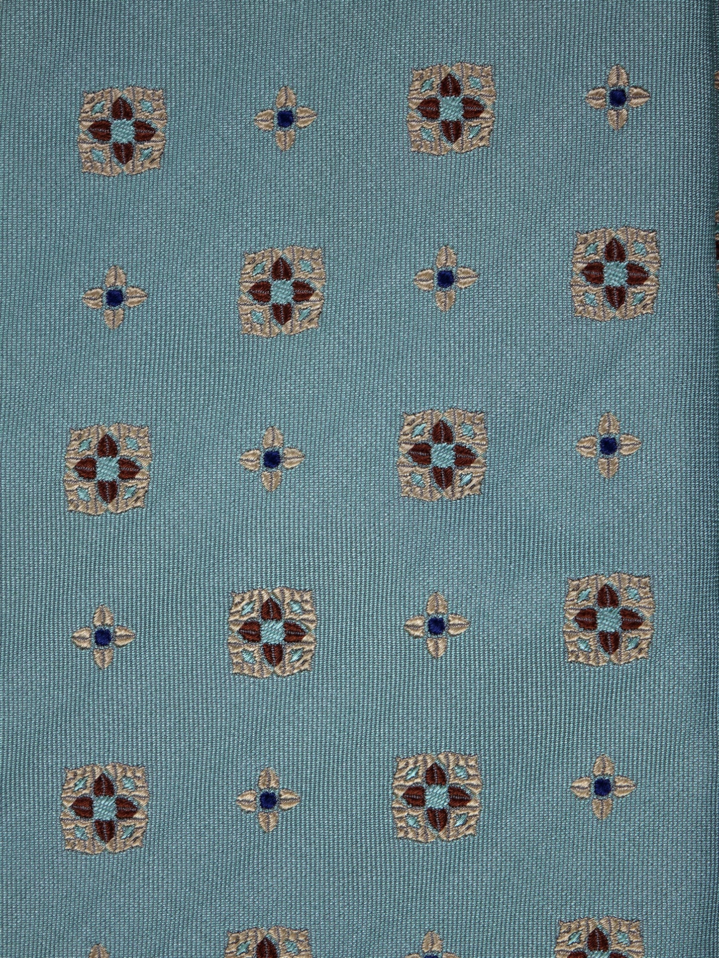 3 Folds Green Silk Woven Tie SACKY