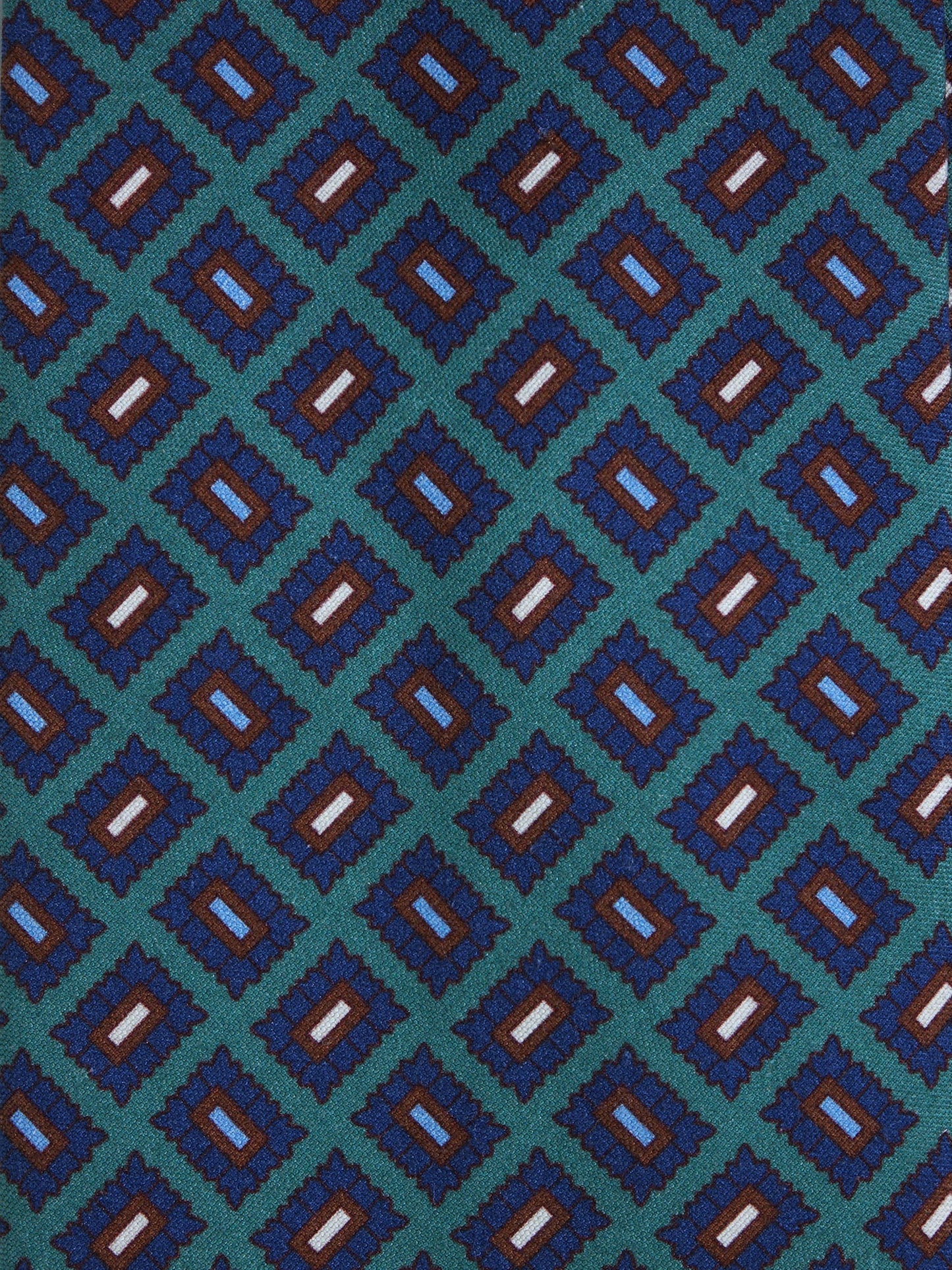 3 Fold Green SOPHIE Tie in Madder Silk