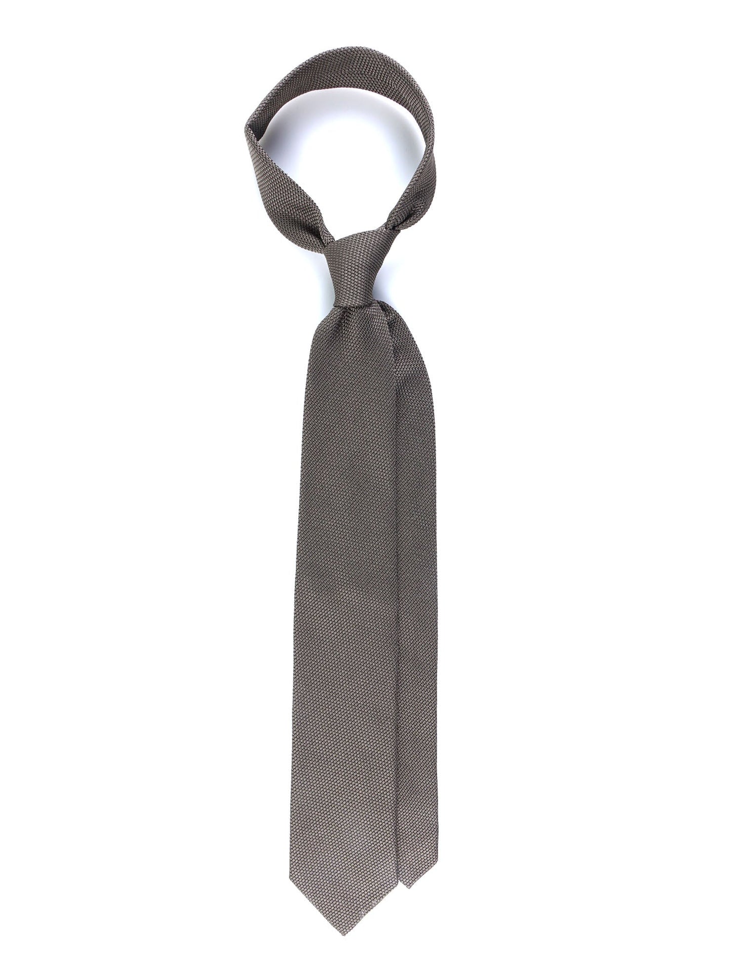 Grey real silk grenadine 3 Fold Tie ONICE