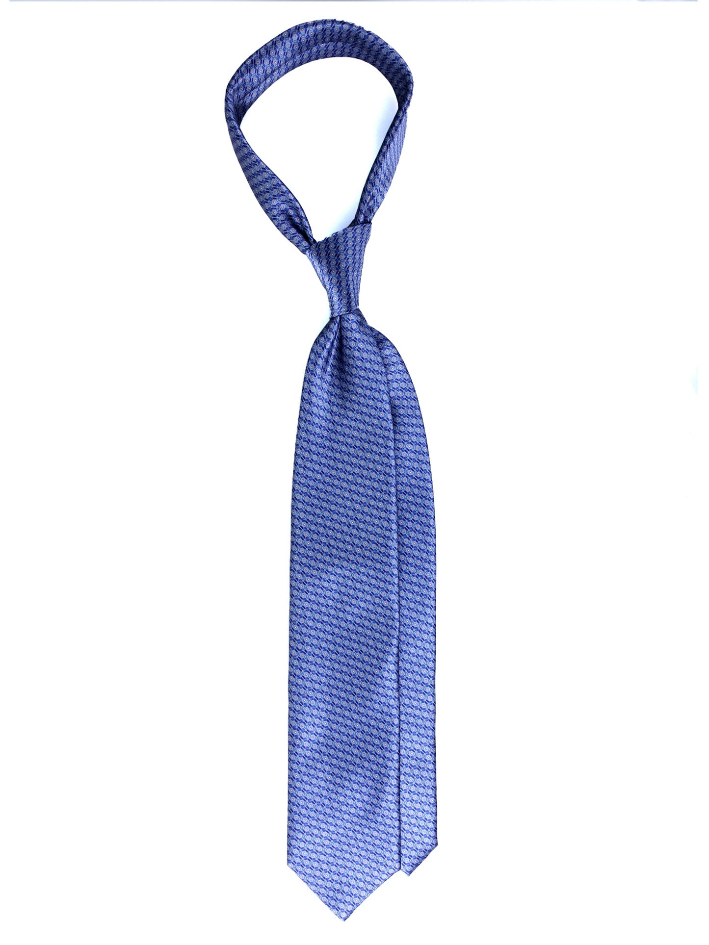 Gray 3 Folds RIFUSE Silk Satin Printed Tie