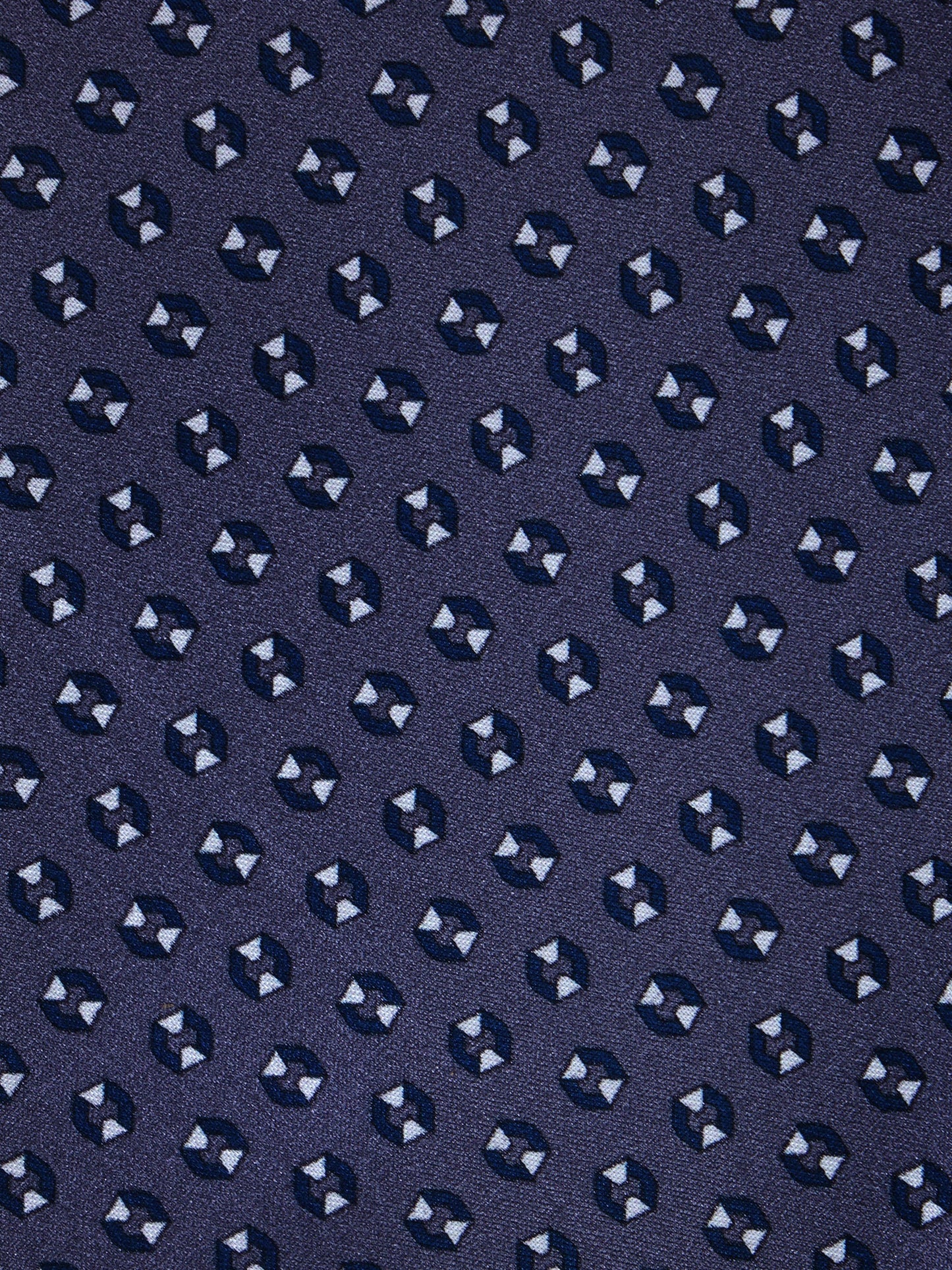 Gray 3 Fold SHILLA Tie in Printed Satin Silk