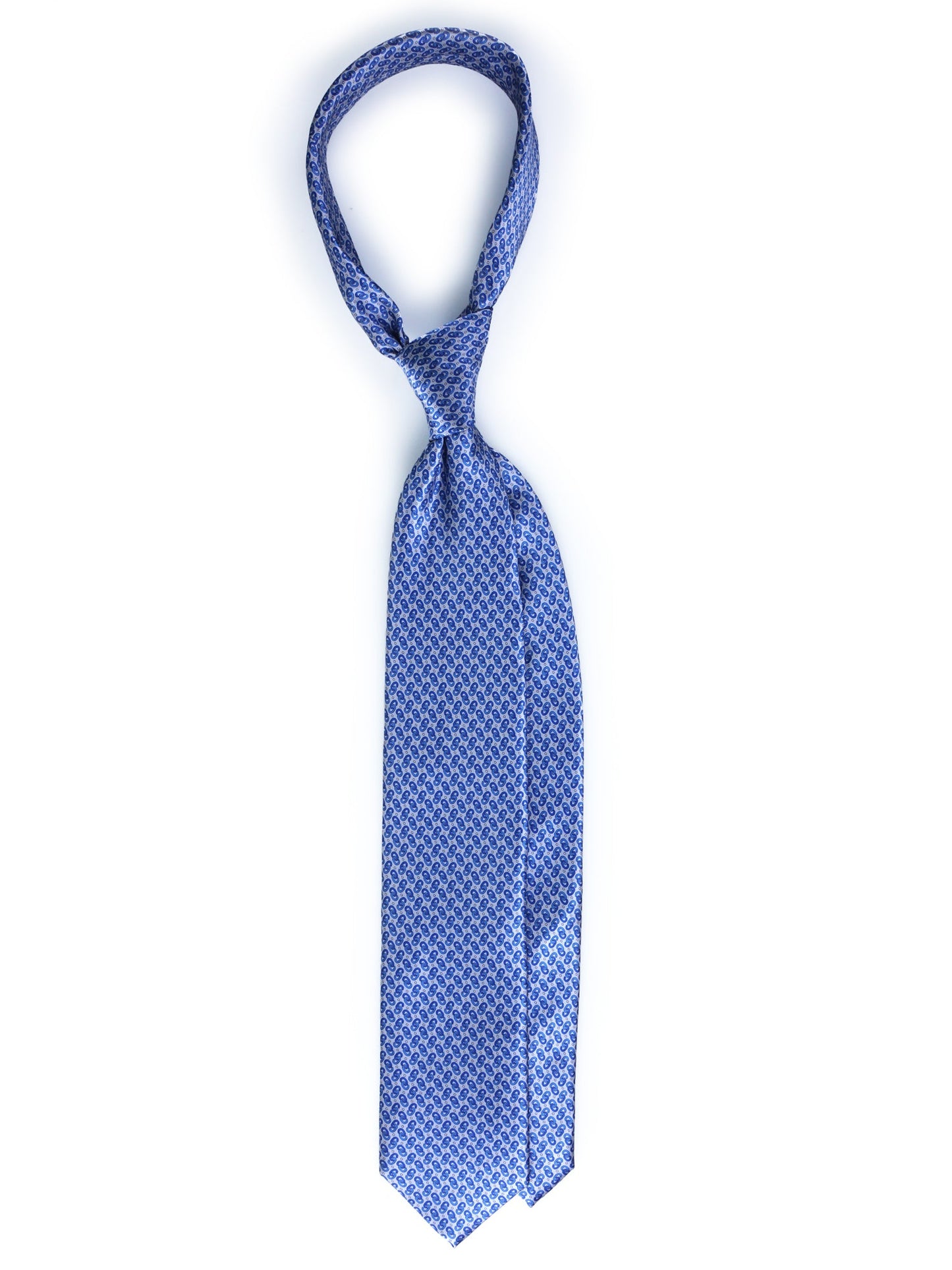 Grey 3 Folds UNION Tie in Printed Silk Satin