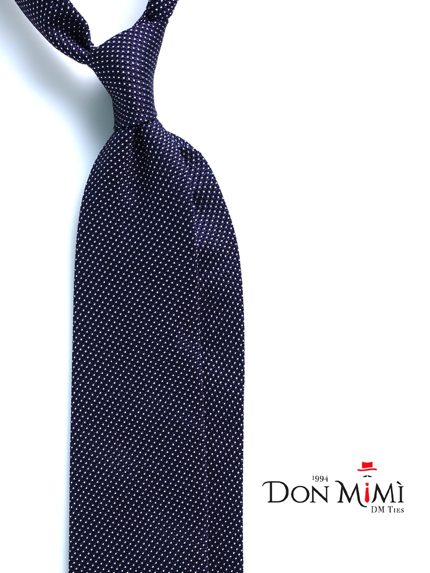 3 Fold Blue Silk Genadine Tie NOEMI