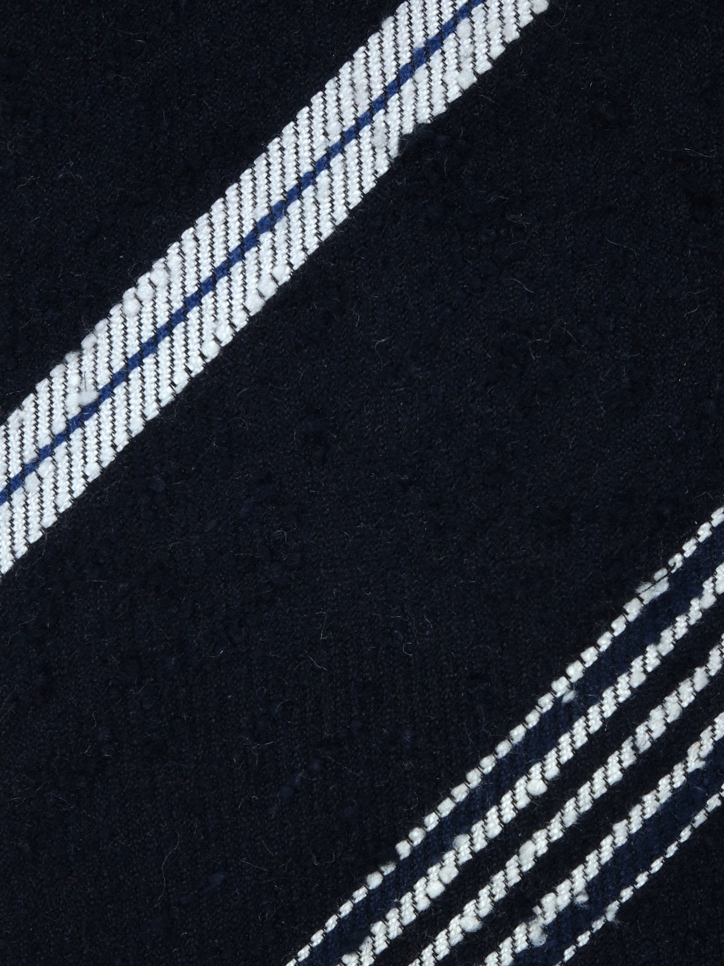 Blue/White 3 Fold Unlined Shantung Silk Tie SELLY