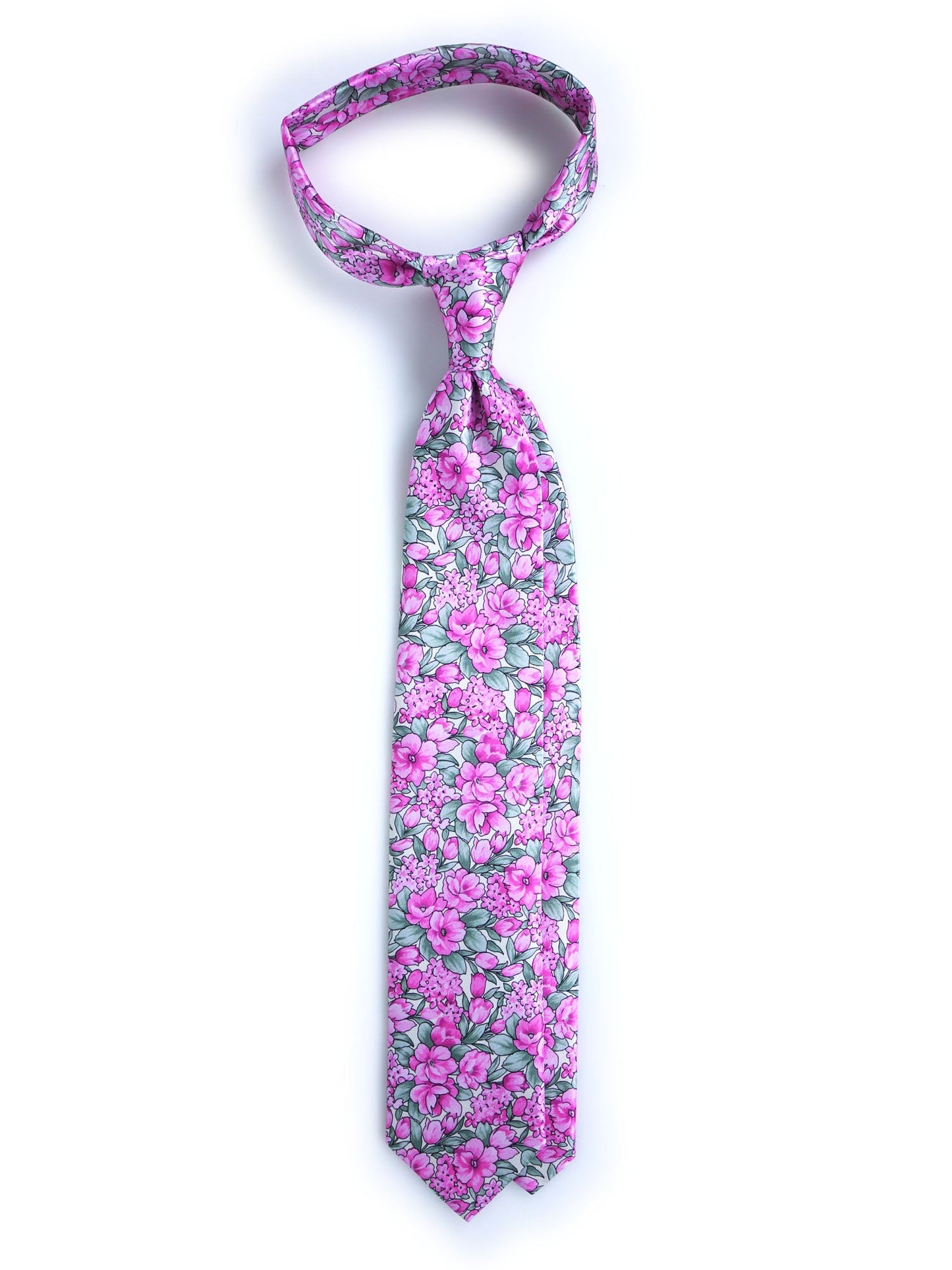 3 Fold pink CHARME Silk Satin Tie