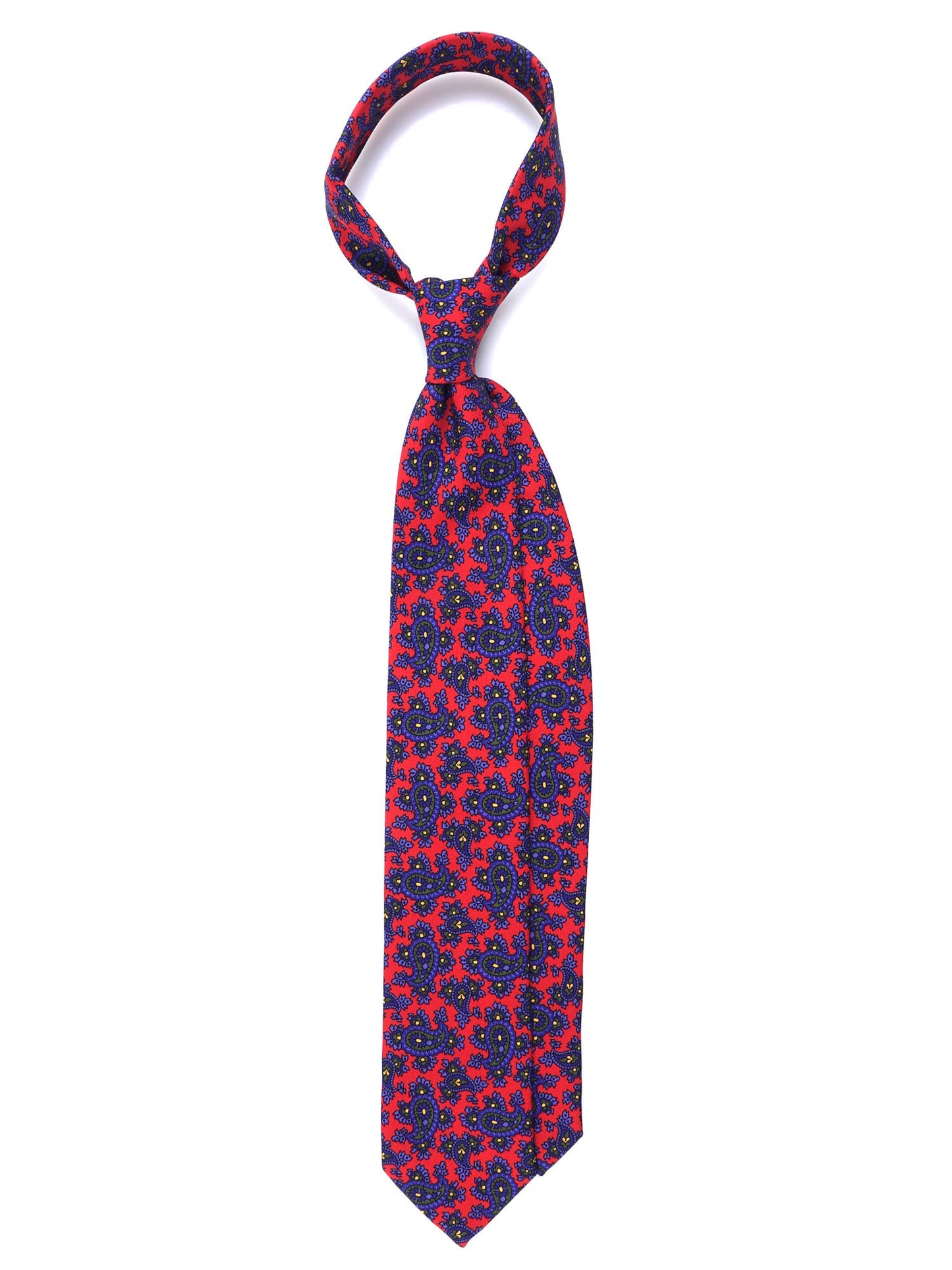 Red 3 Folds BEA Tie in Madder Silk