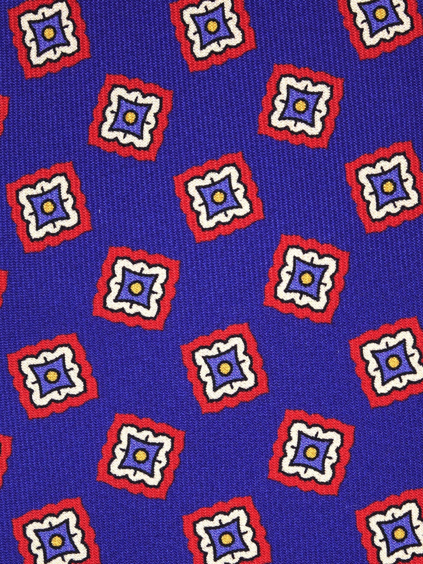 Electric Blue Tie 3 Folds PATRICIA in madder silk