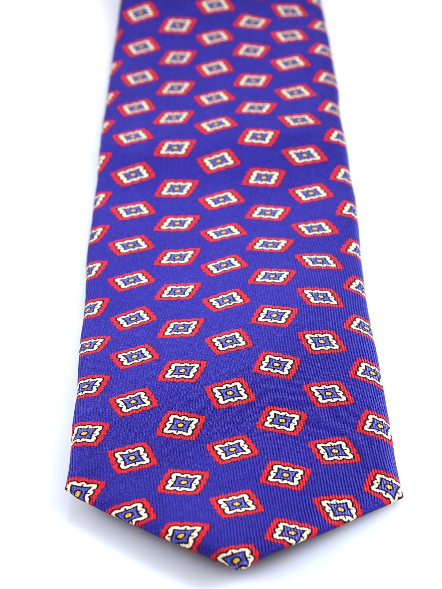 Electric Blue Tie 3 Folds PATRICIA in madder silk