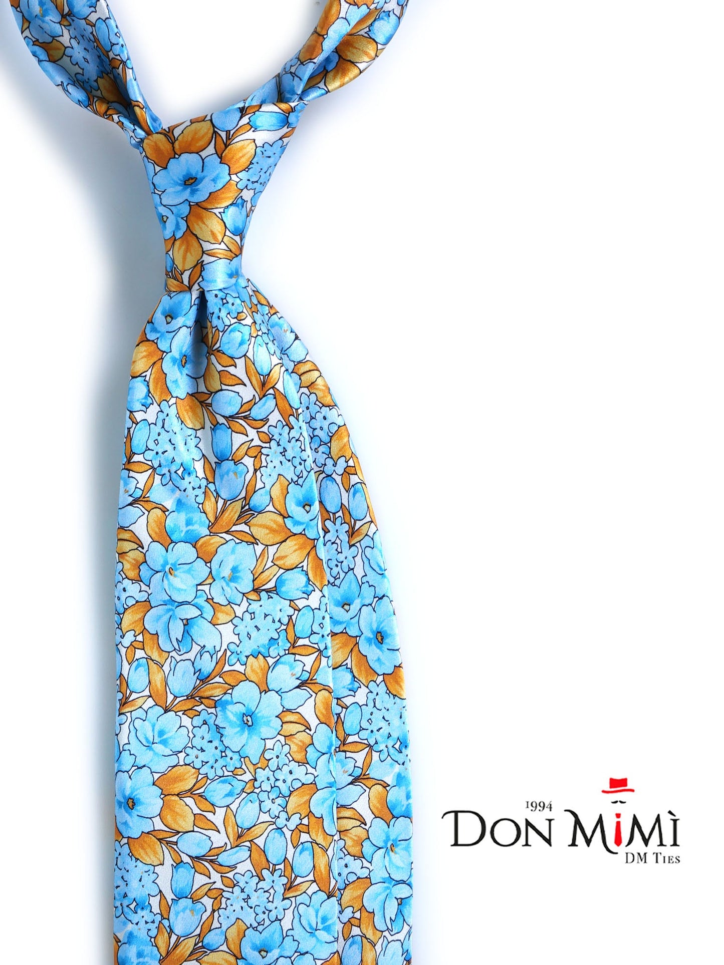 3 Fold light blue CHARME Silk Satin Tie