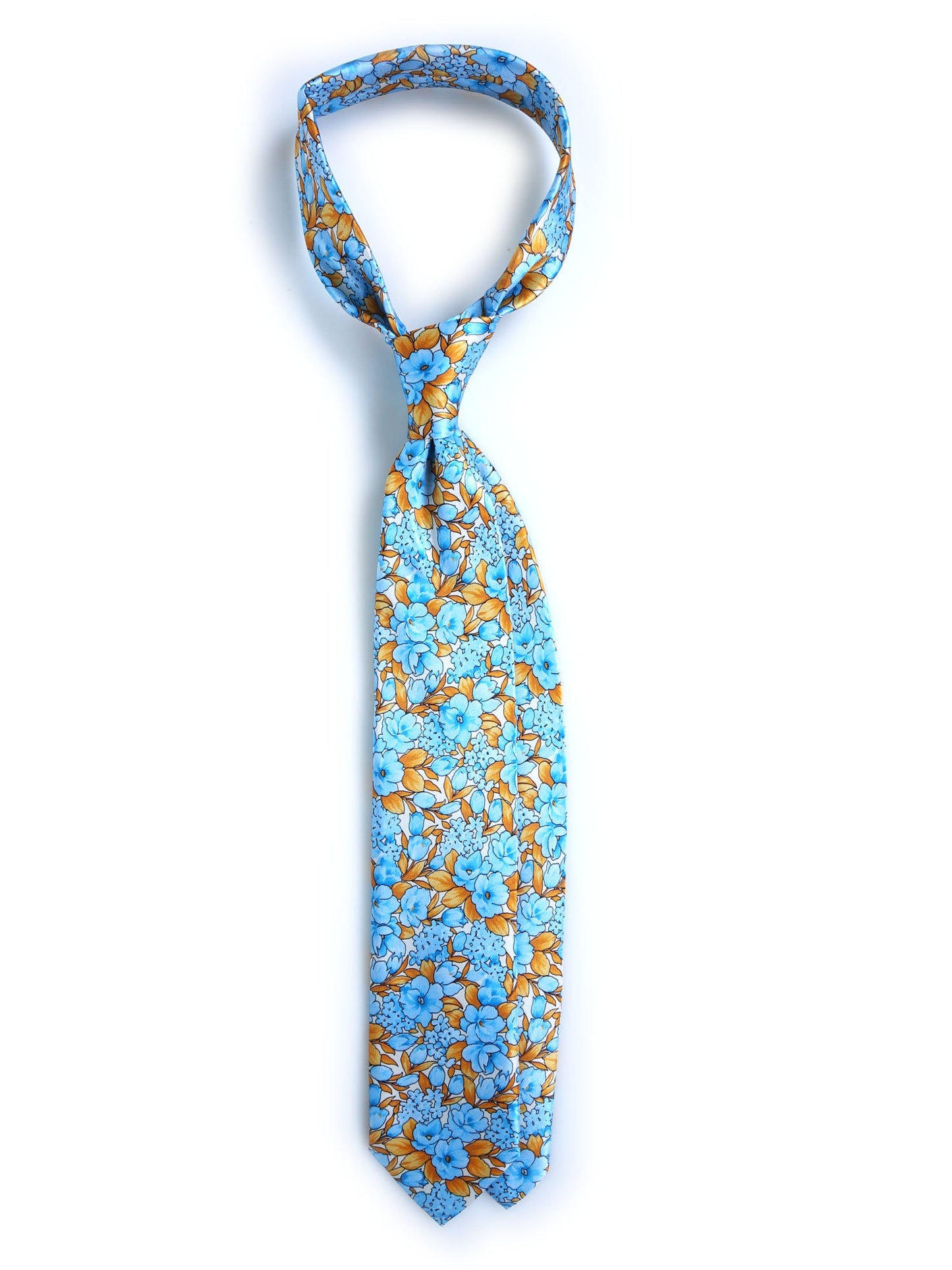 3 Fold light blue CHARME Silk Satin Tie