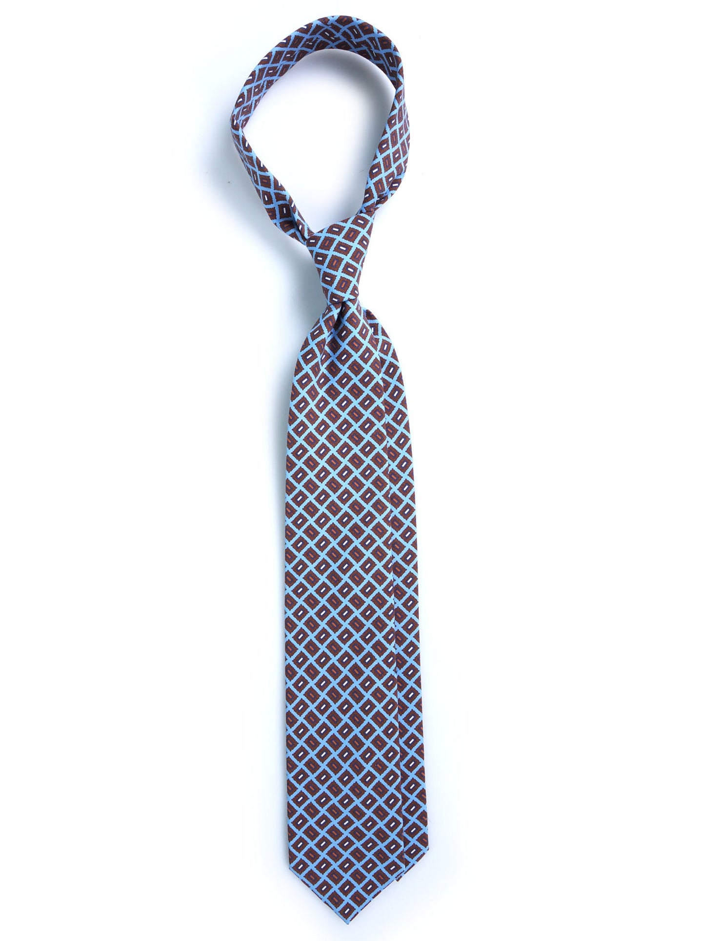 3 Fold Light Blue SOPHIE Tie in Madder Silk