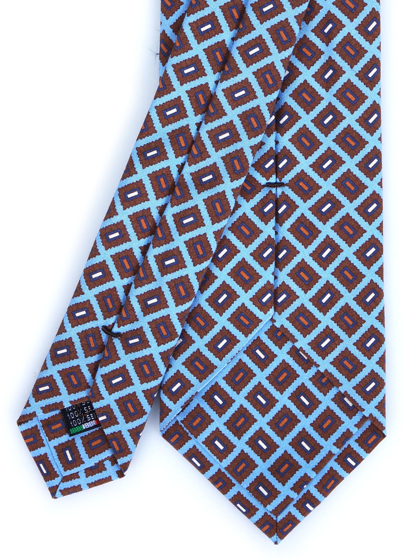 3 Fold Light Blue SOPHIE Tie in Madder Silk