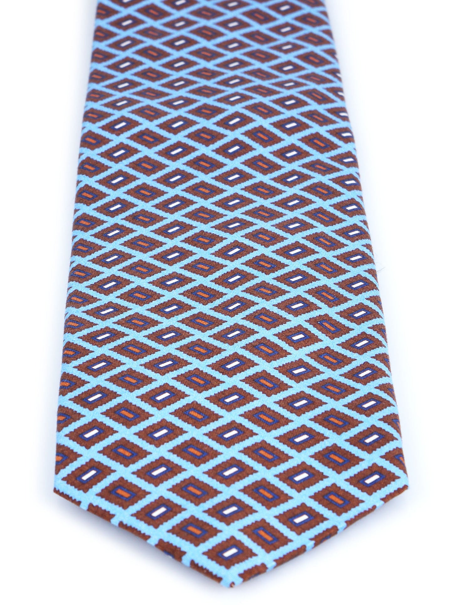 3 Fold Light Blue SOPHIE Tie in Madder Silk