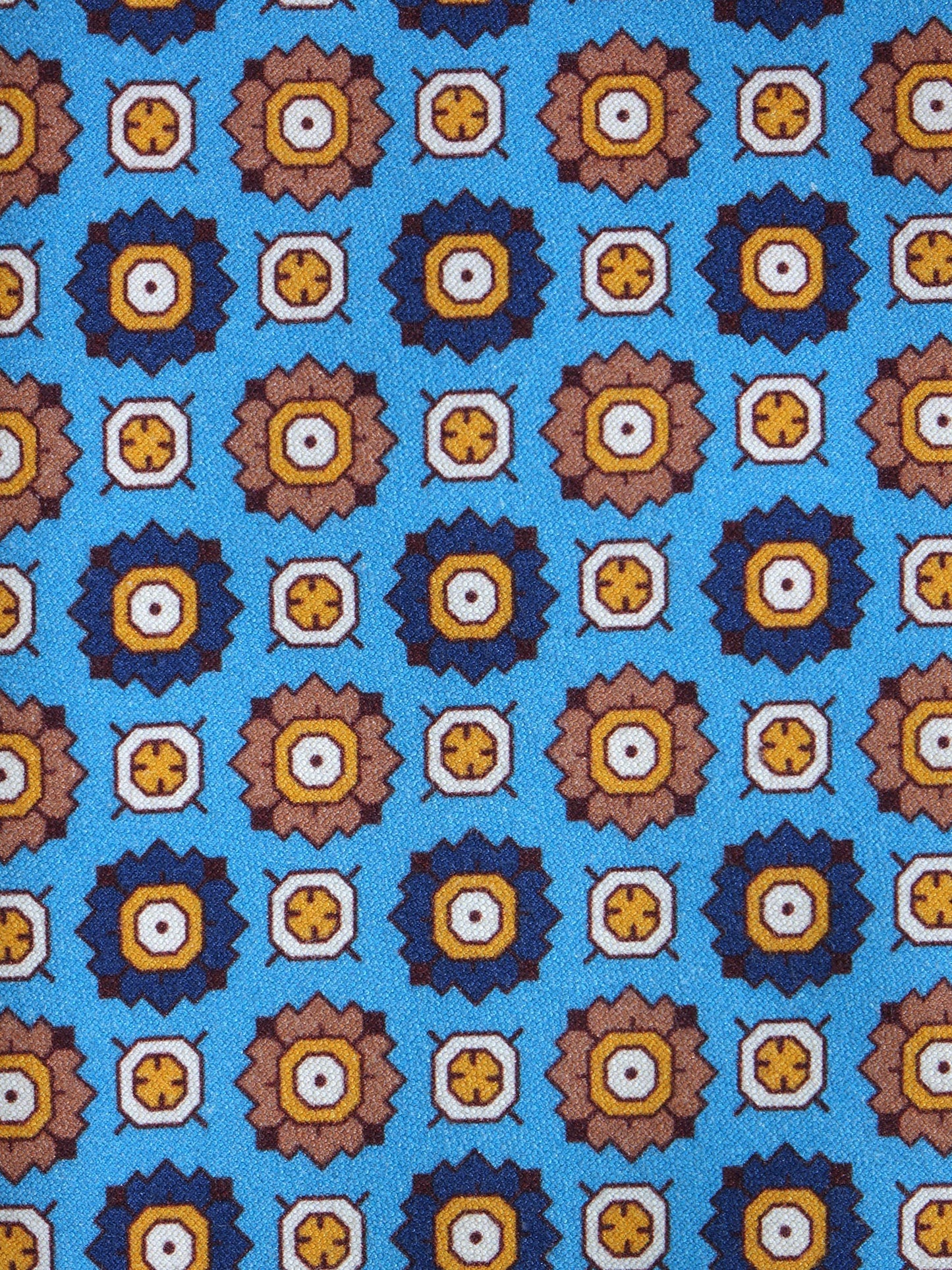 3 Fold Tie Turquoise FEMINI in madder silk