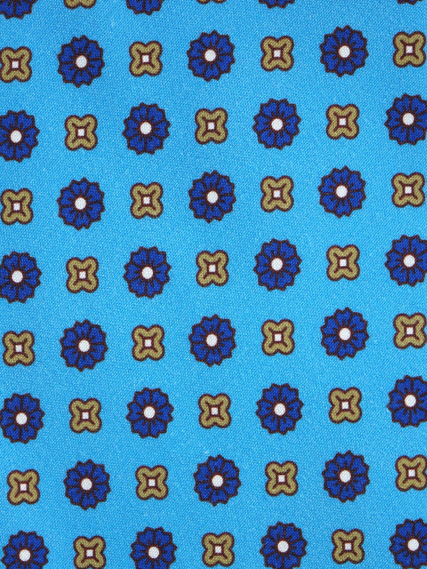 3 Fold Turquoise GARFIELD Tie in Madder Silk