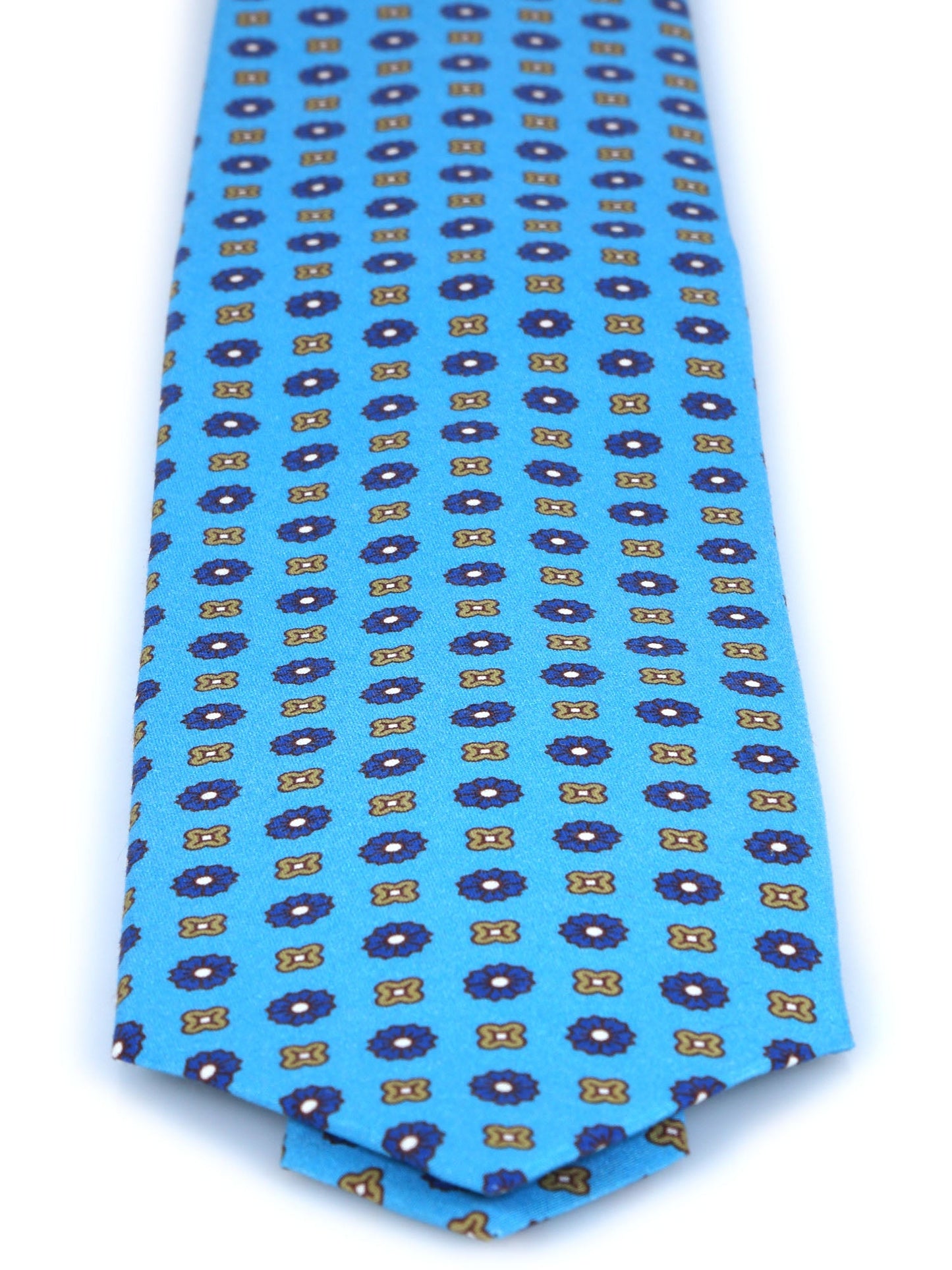 3 Fold Turquoise GARFIELD Tie in Madder Silk