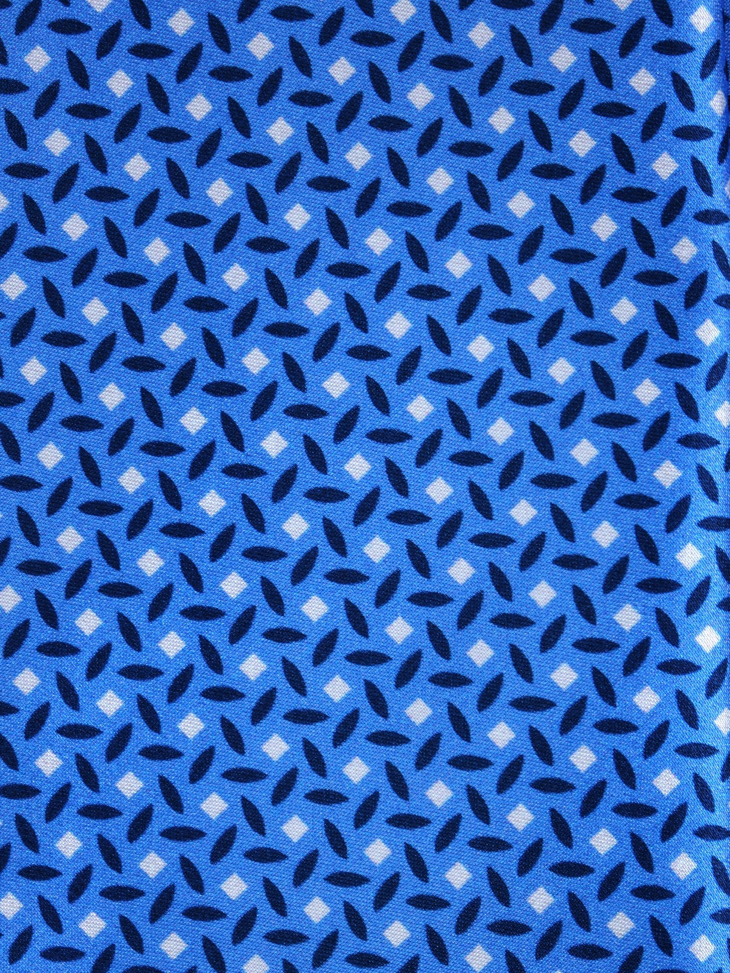Light Blue 3 Folds DEBHORA Tie in Printed Satin Silk