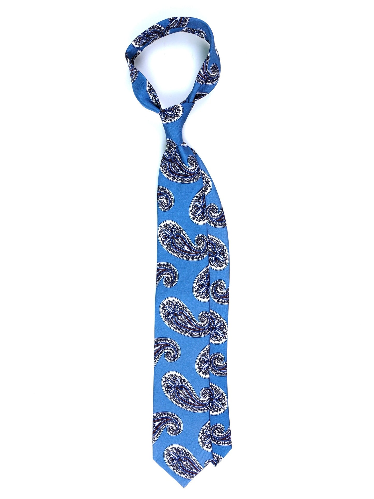 Turquoise 3 Folds WONDER Printed Silk Tie