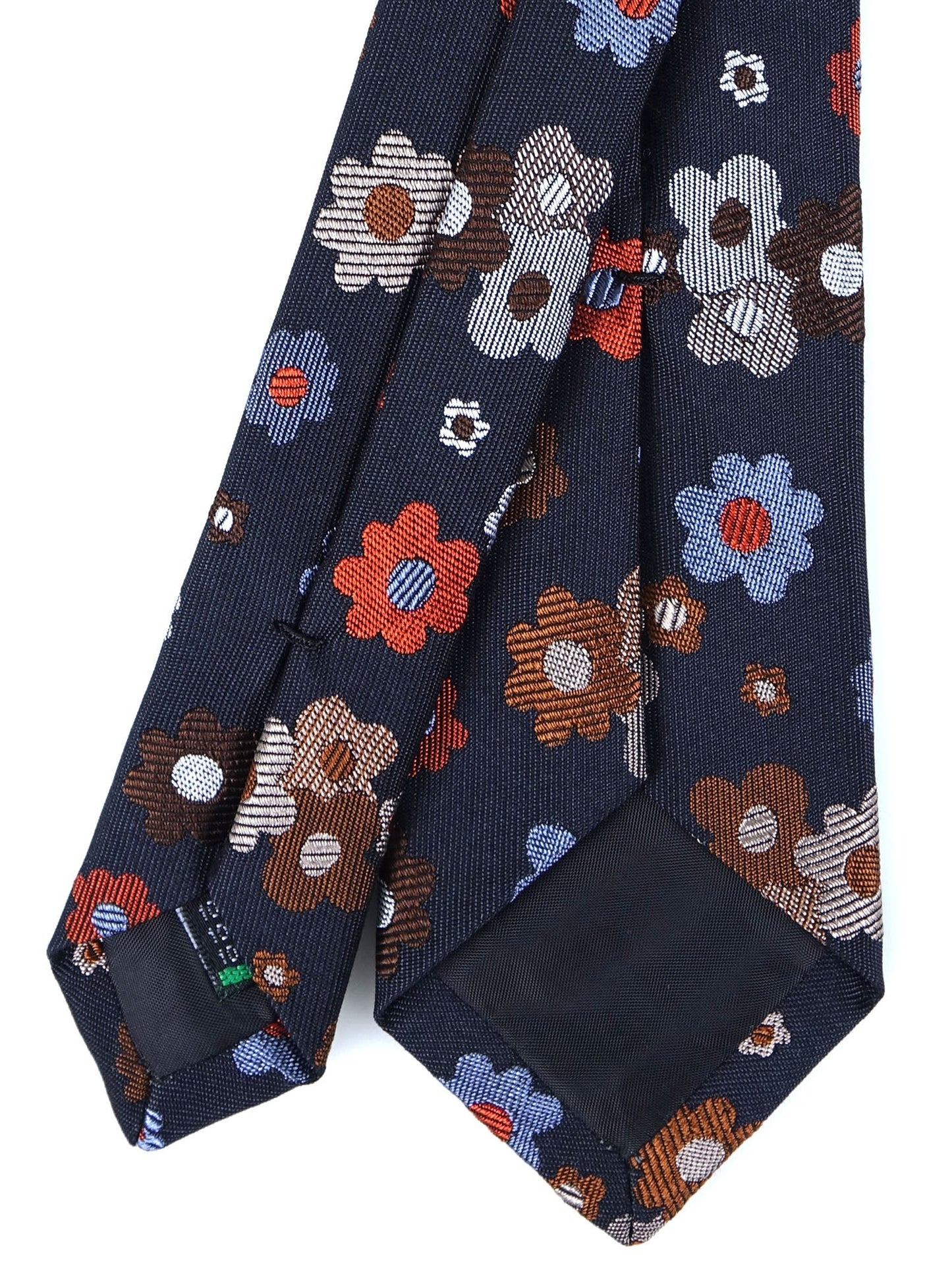 3 Fold Blue Silk Jacquard Tie VERNA
