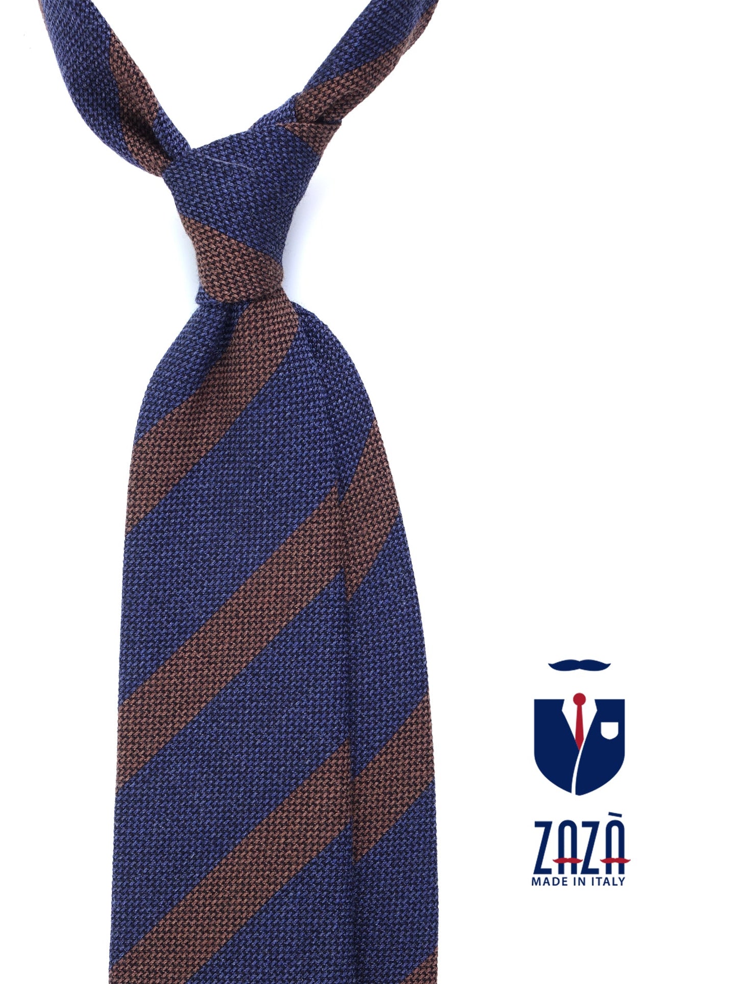 Blue 3 Fold Wool/Silk Tie WILLOW