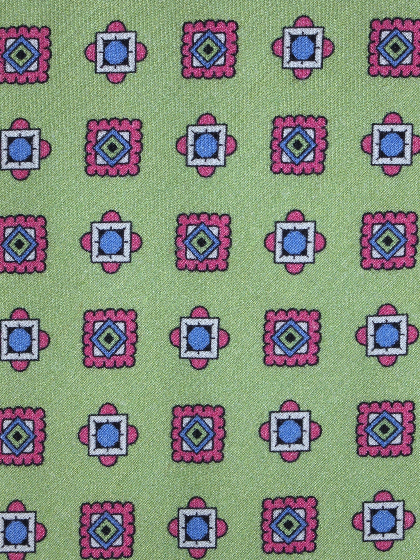 Green tailored untipped tie GIUSY in linen/silk