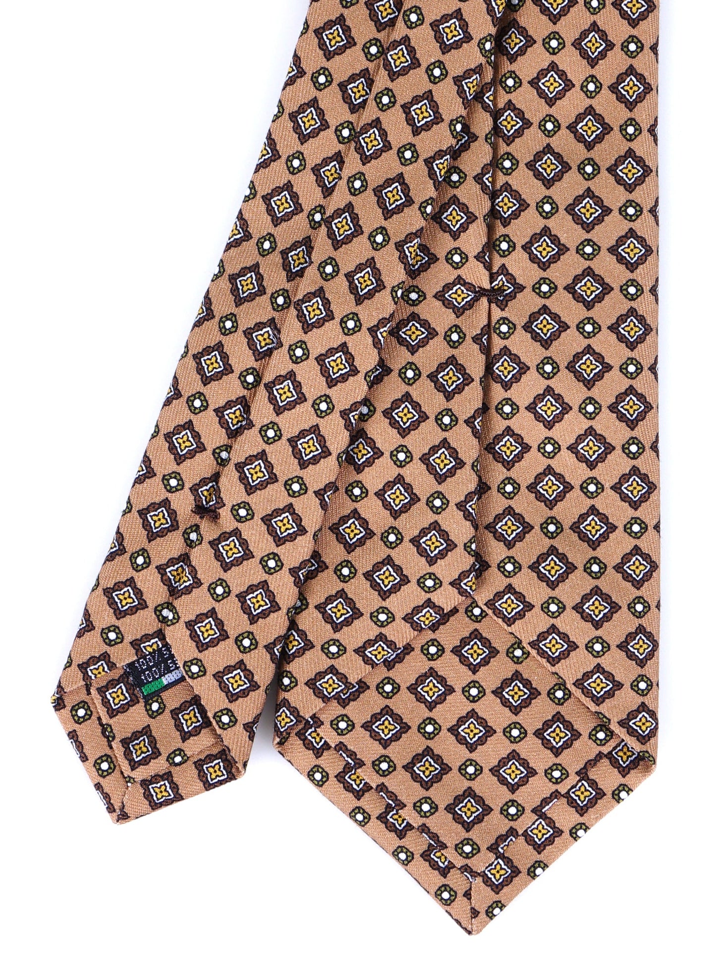 Beige Tie 3 Folds MANTOVA in Italian Madder Silk