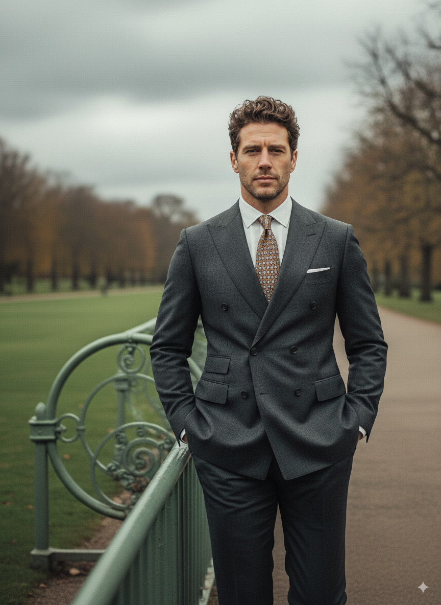 Beige Tie 3 Folds MANTOVA in Italian Madder Silk
