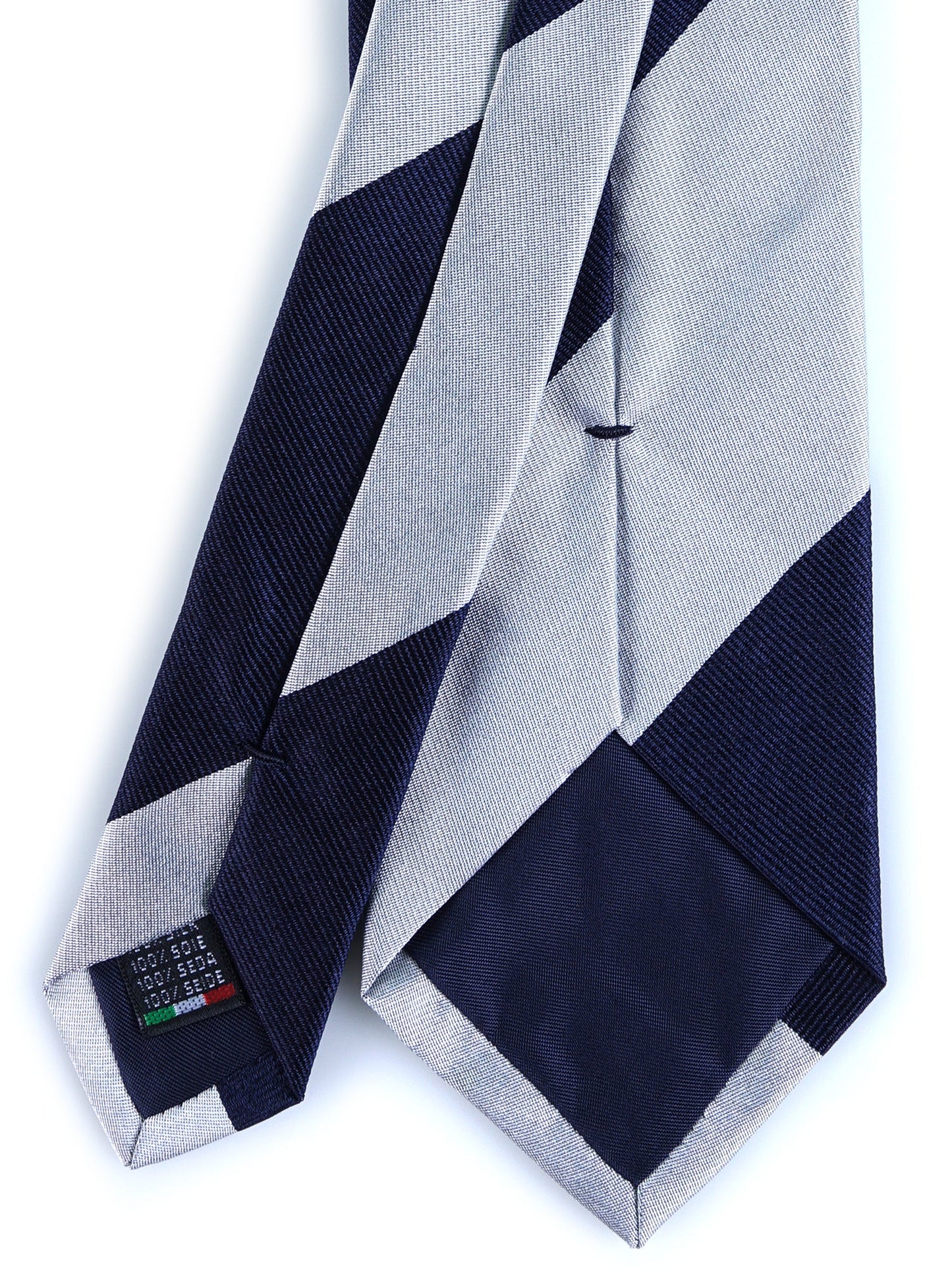 3 Fold Pearl Grey Woven Silk Tie PAOLA