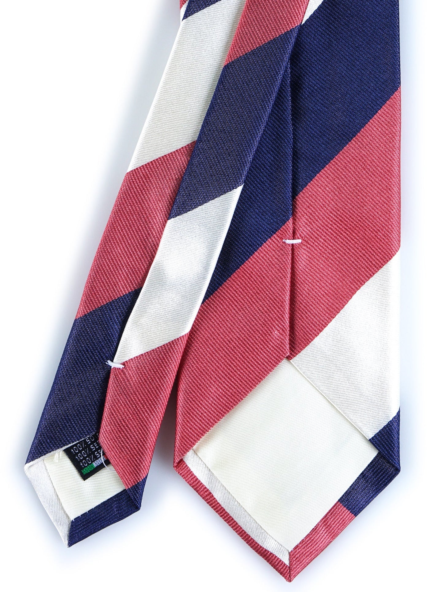 3 Folds Blue/Pink Woven Silk Tie DINA