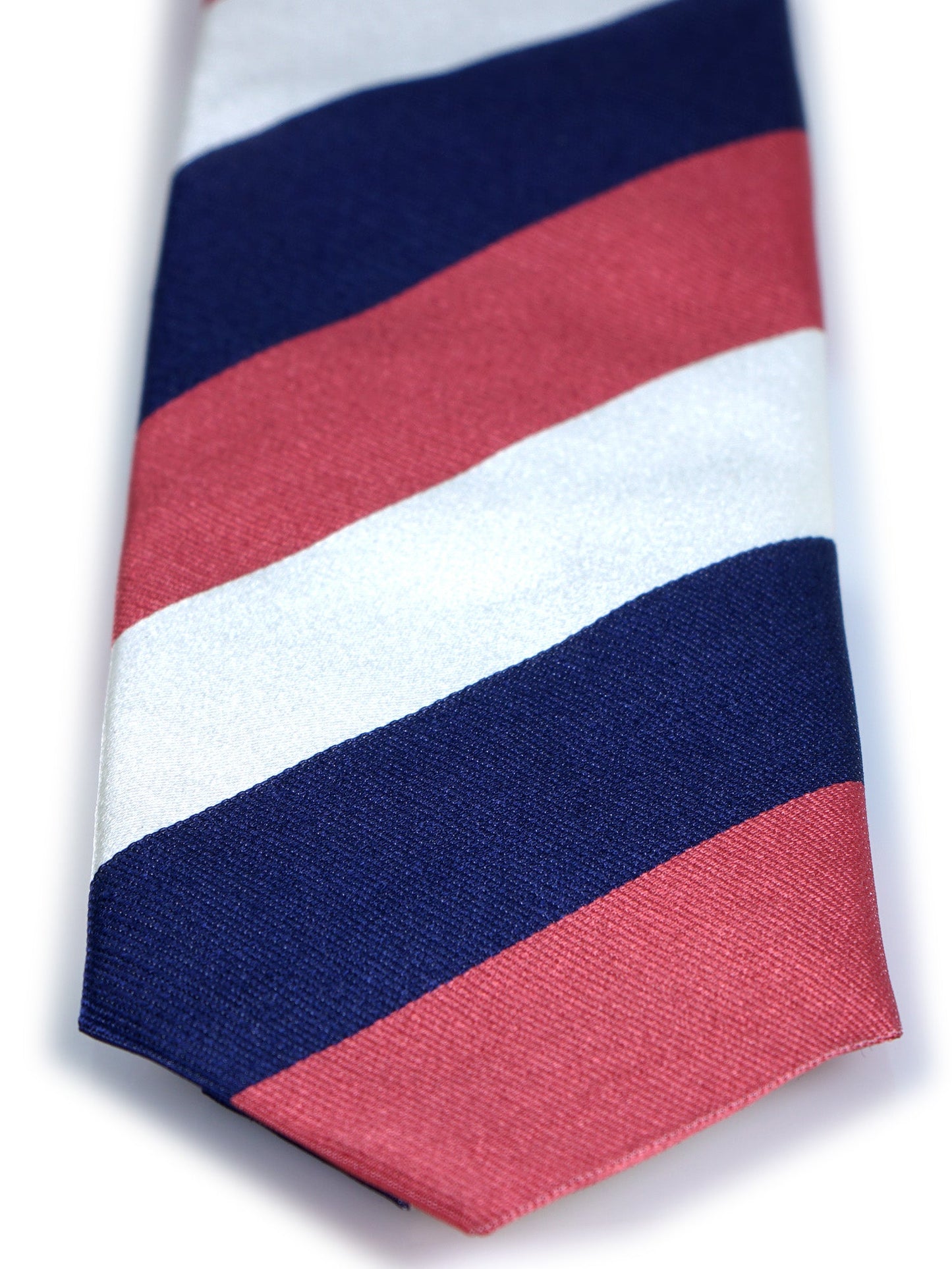 3 Folds Blue/Pink Woven Silk Tie DINA