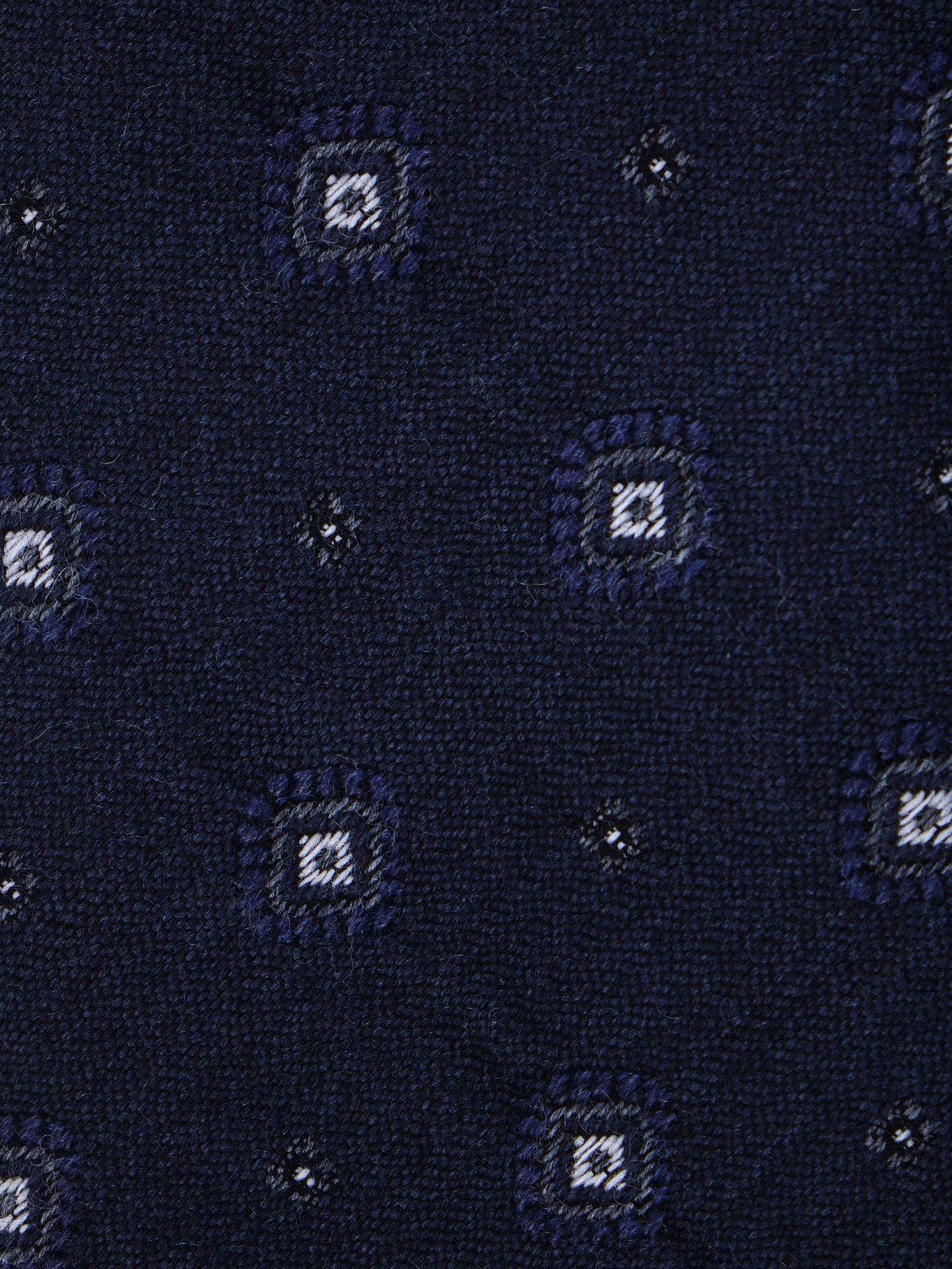 Blue Tie 3 Folds Unlined without Interior in Wool/Silk FATHER