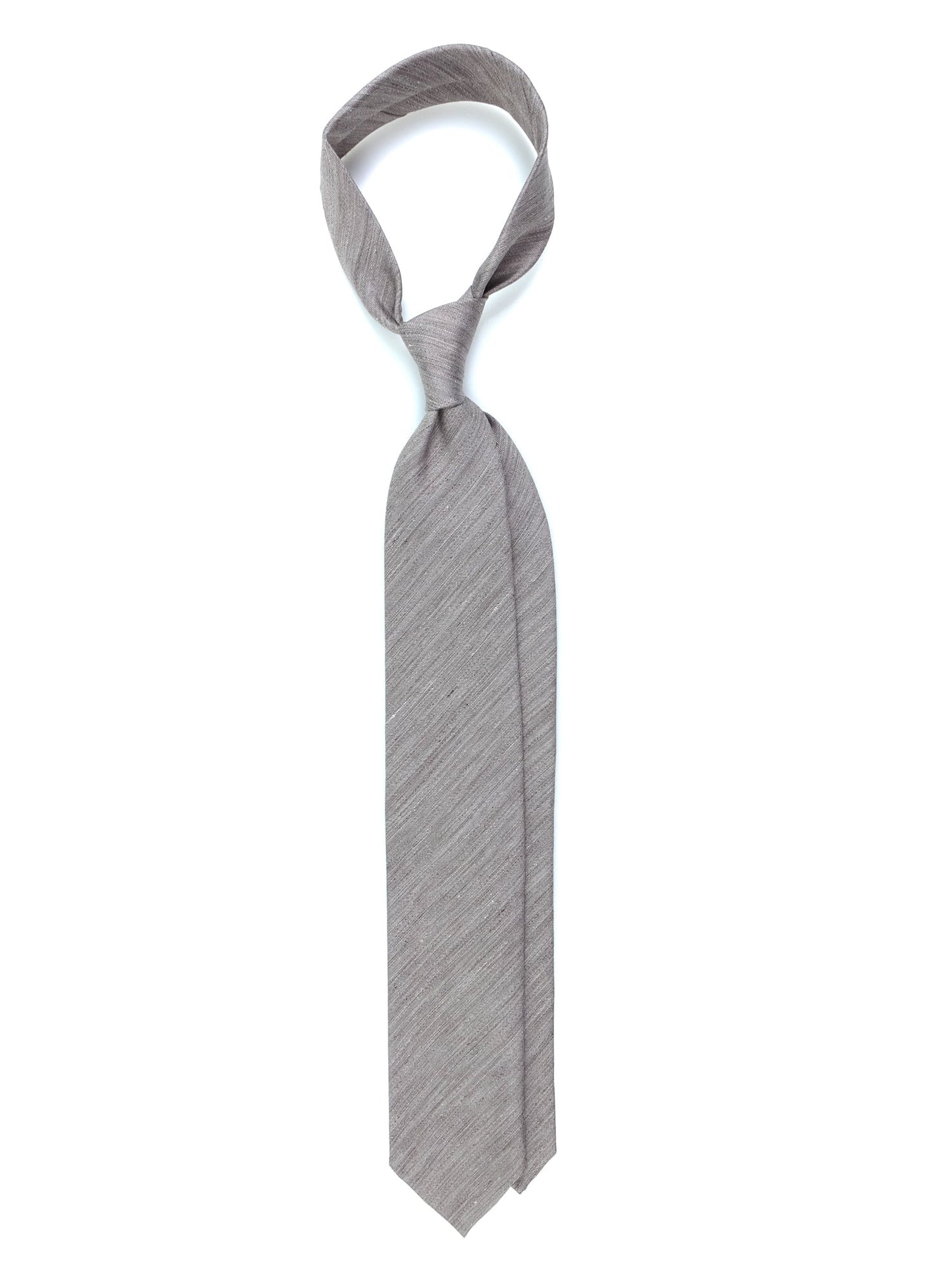 Untipped tie Blue DAFNE in Linen/Silk