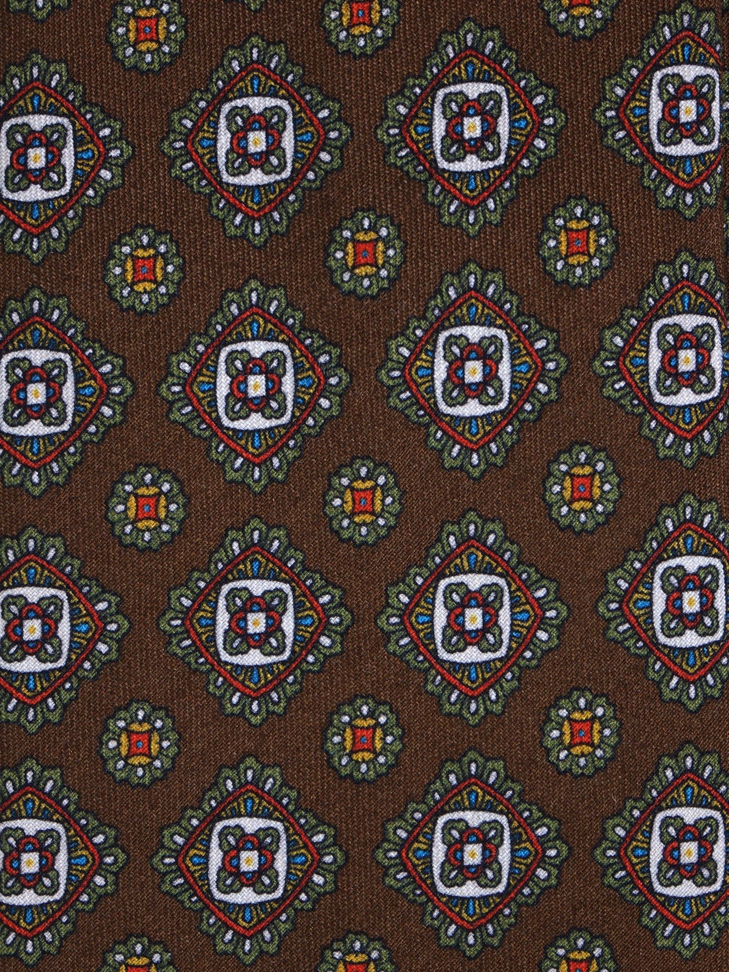 Brown tailored untipped tie MARIKA in linen/silk