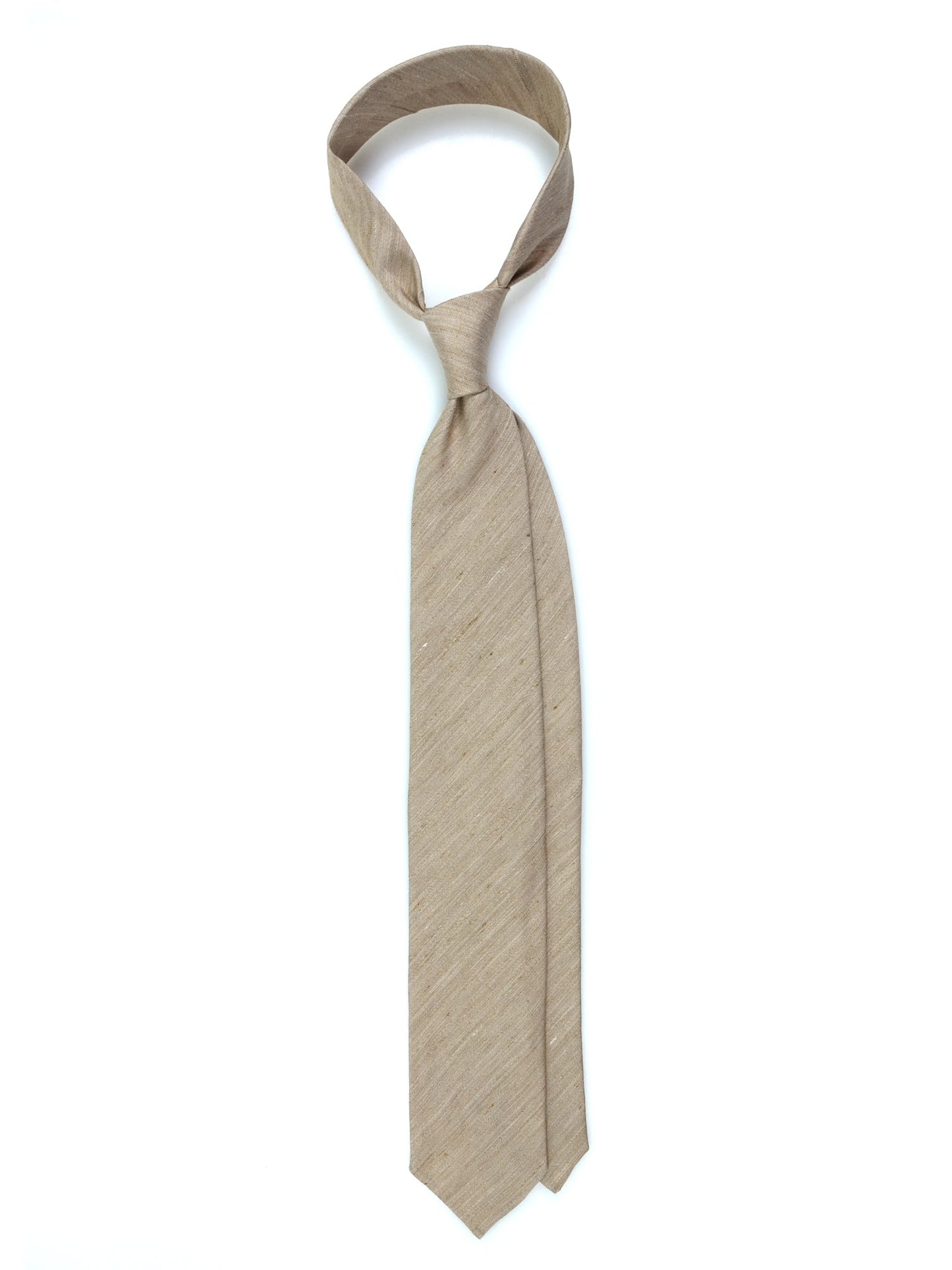 Untipped tie Yellow DAFNE in Linen/Silk