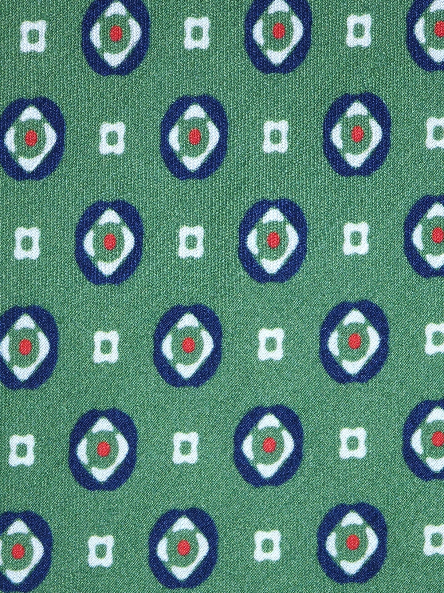 Green tailored untipped tie GEMINA in linen/silk