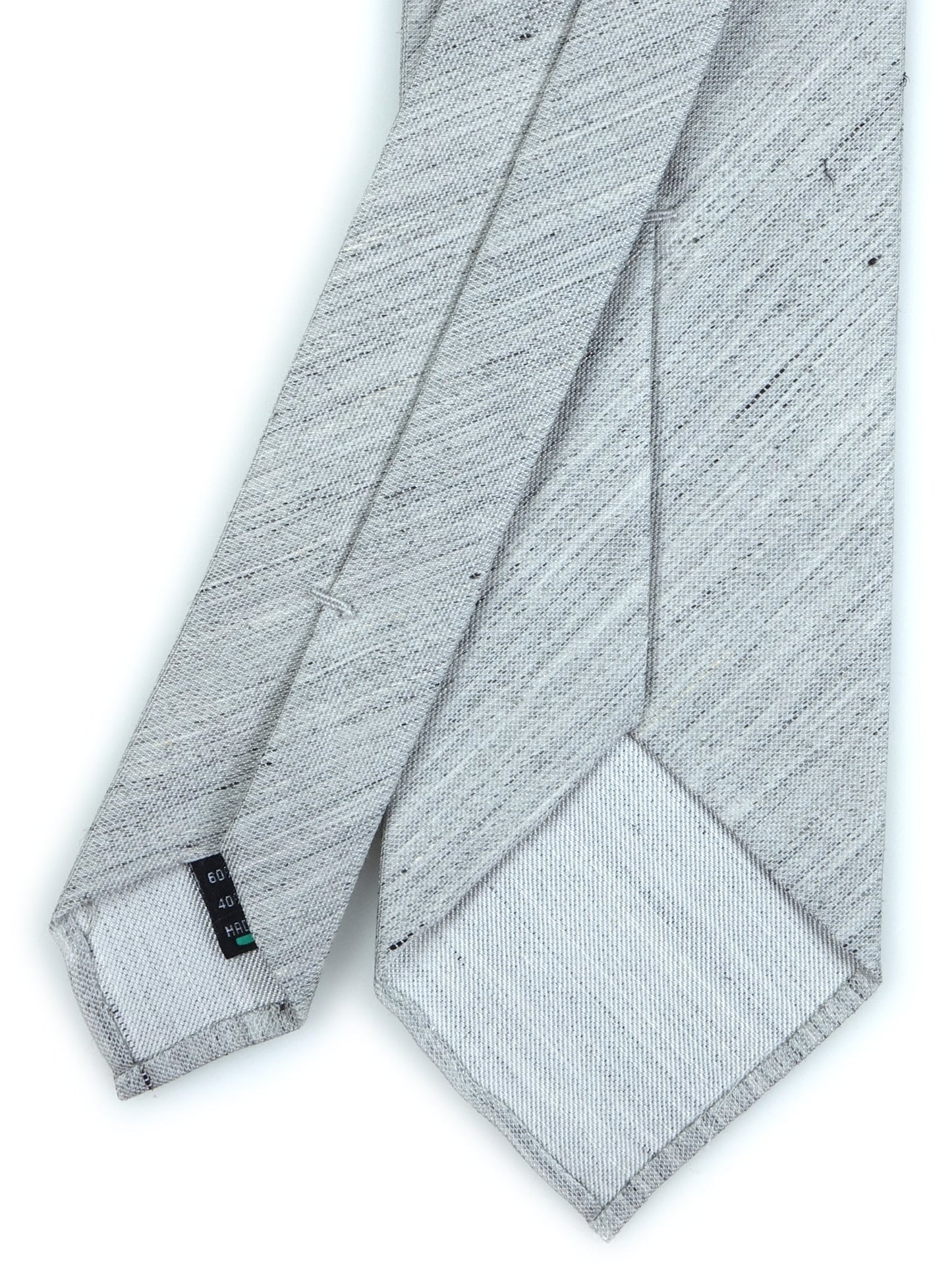 Untipped tie Grey DAFNE in Linen/Silk