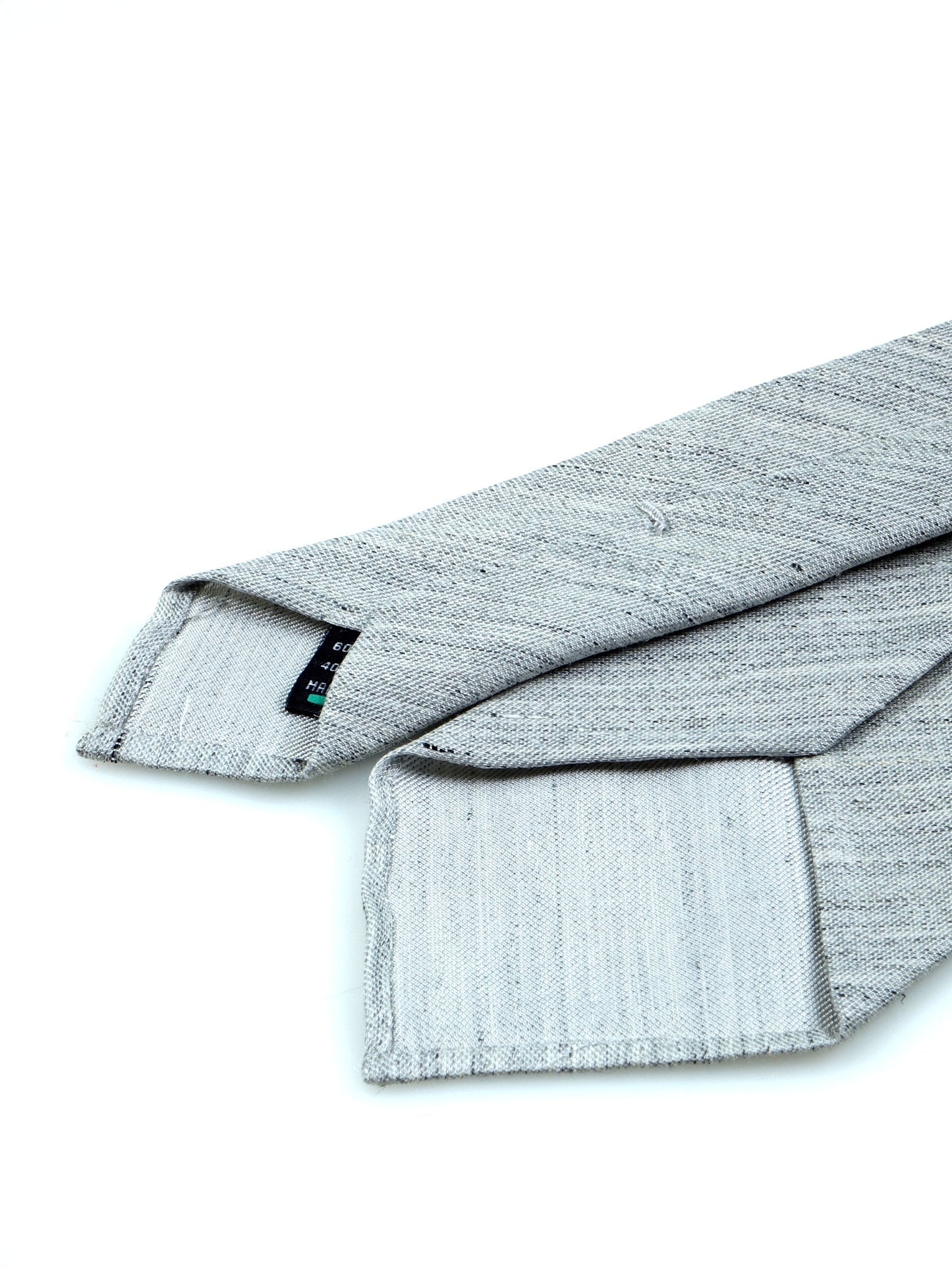 Untipped tie Grey DAFNE in Linen/Silk