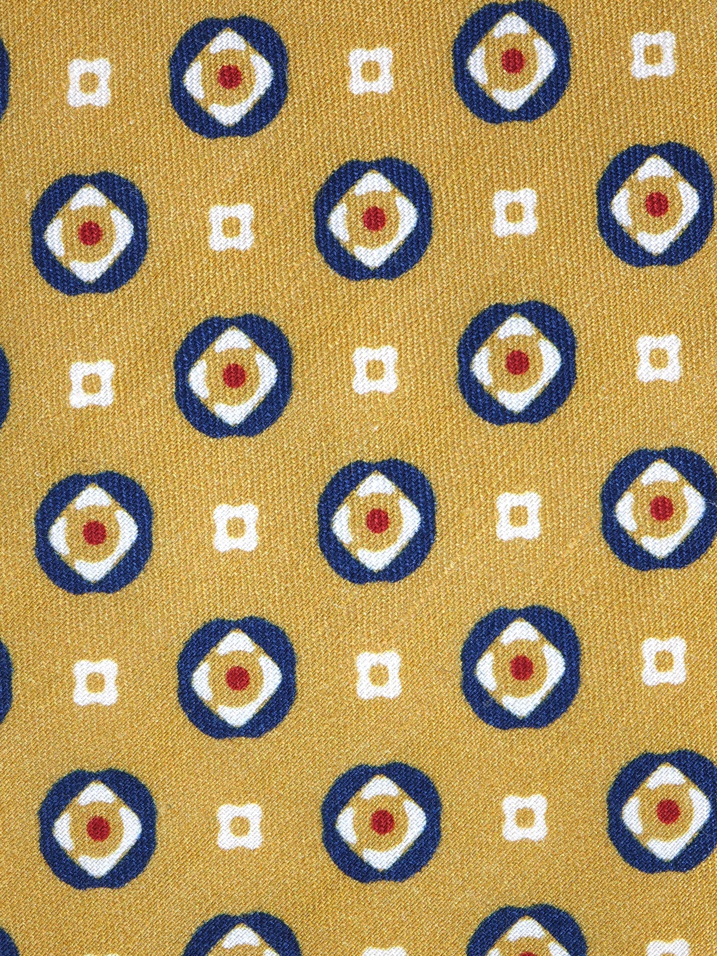 Yellow Tailored Untipped Tie GEMINA in Linen/Silk