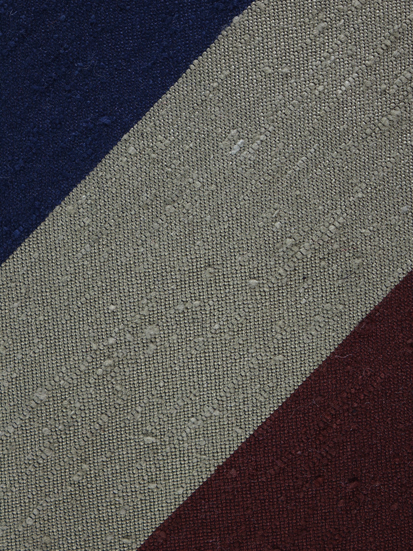 Unlined 3 Fold Light Green/Blue/Brown Silk Shantung Tie TRIGA