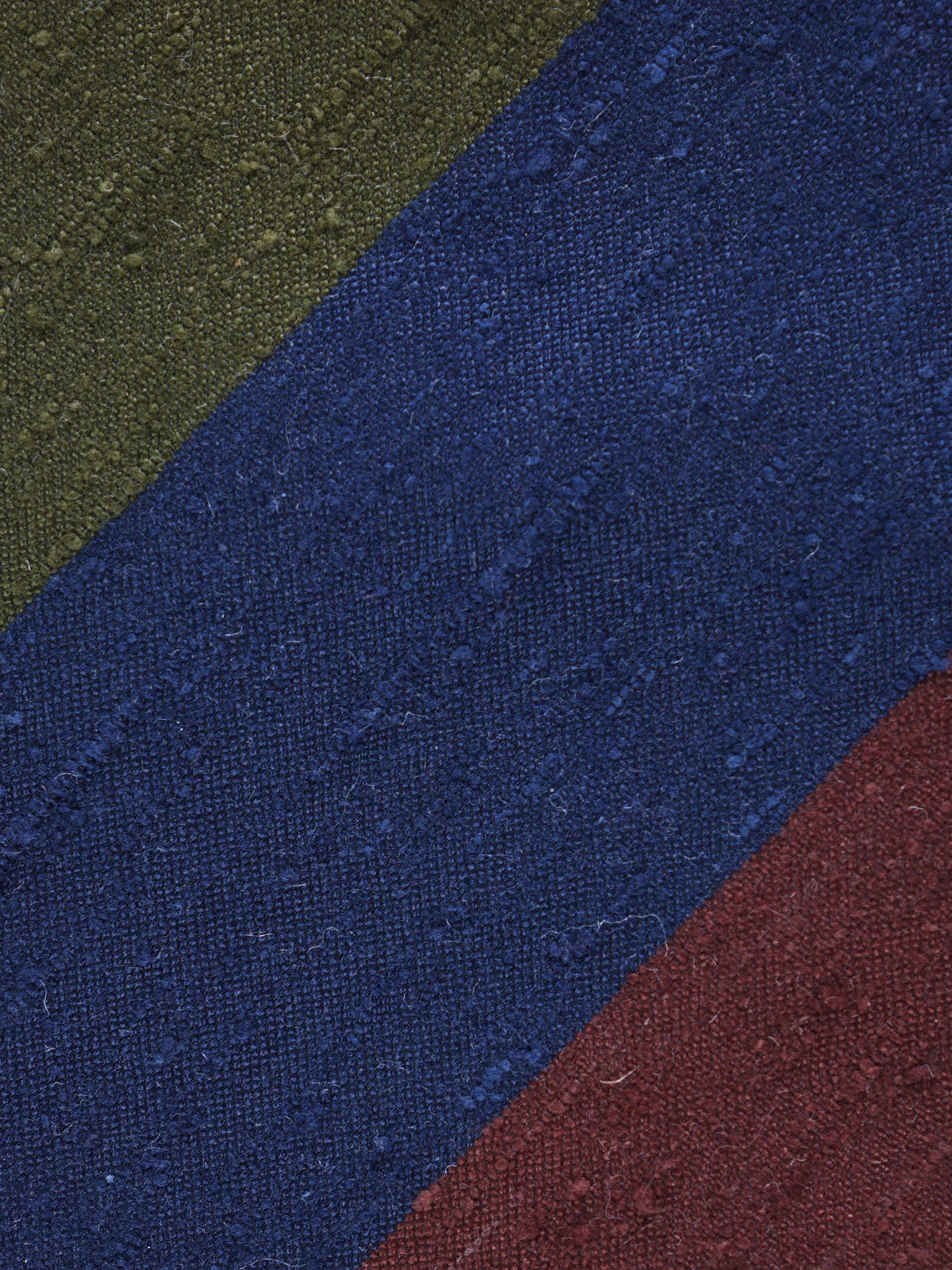 Unlined 3 fold green/blue/brown silk shantung tie TRIGA