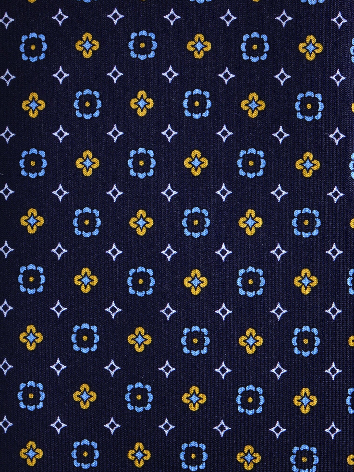 Blue 7 Fold LUDICA Luxury Silk Tie with English Print